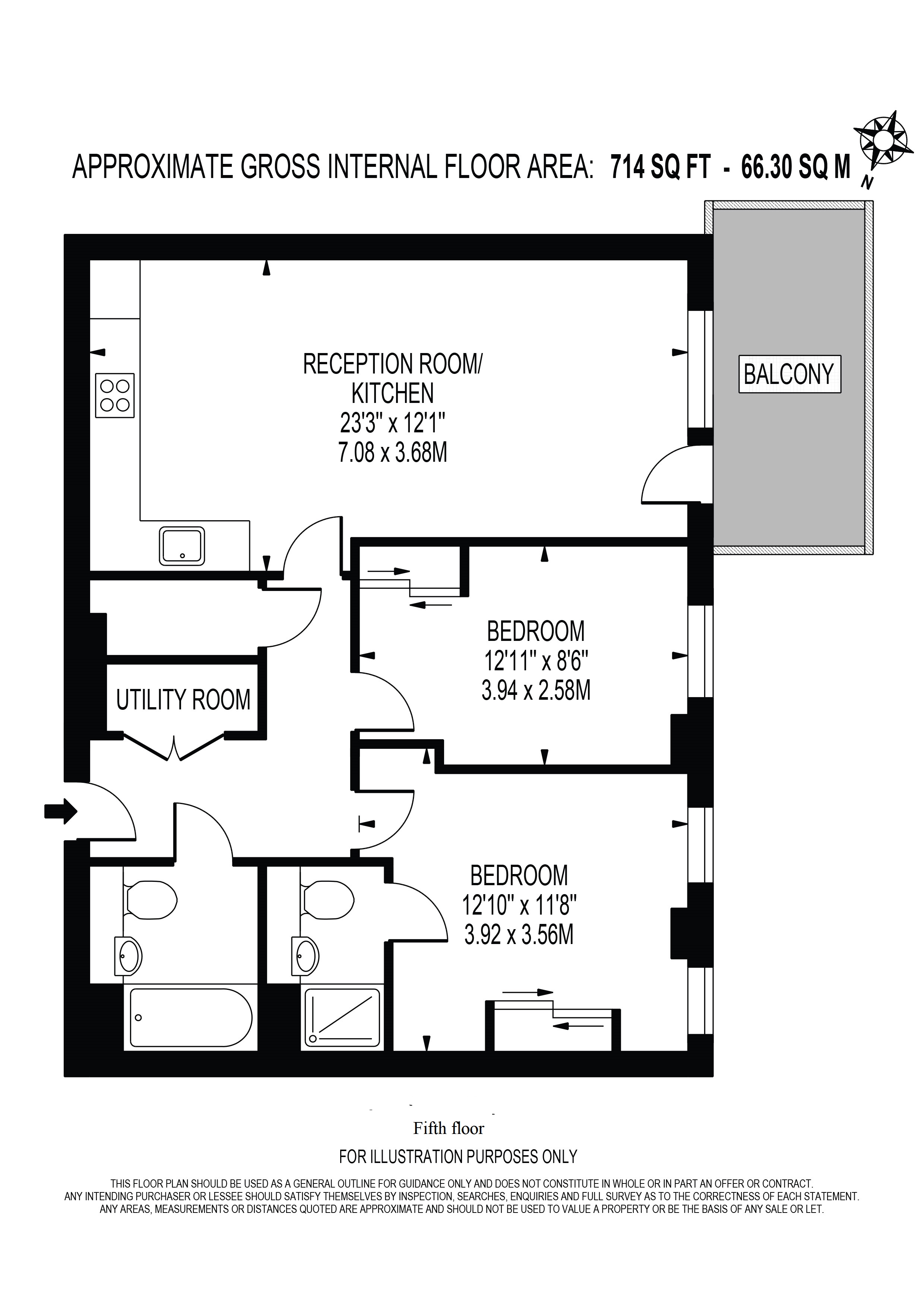 2 bedrooms  for sale in Farine Avenue, Hayes, UB3-Floorplan