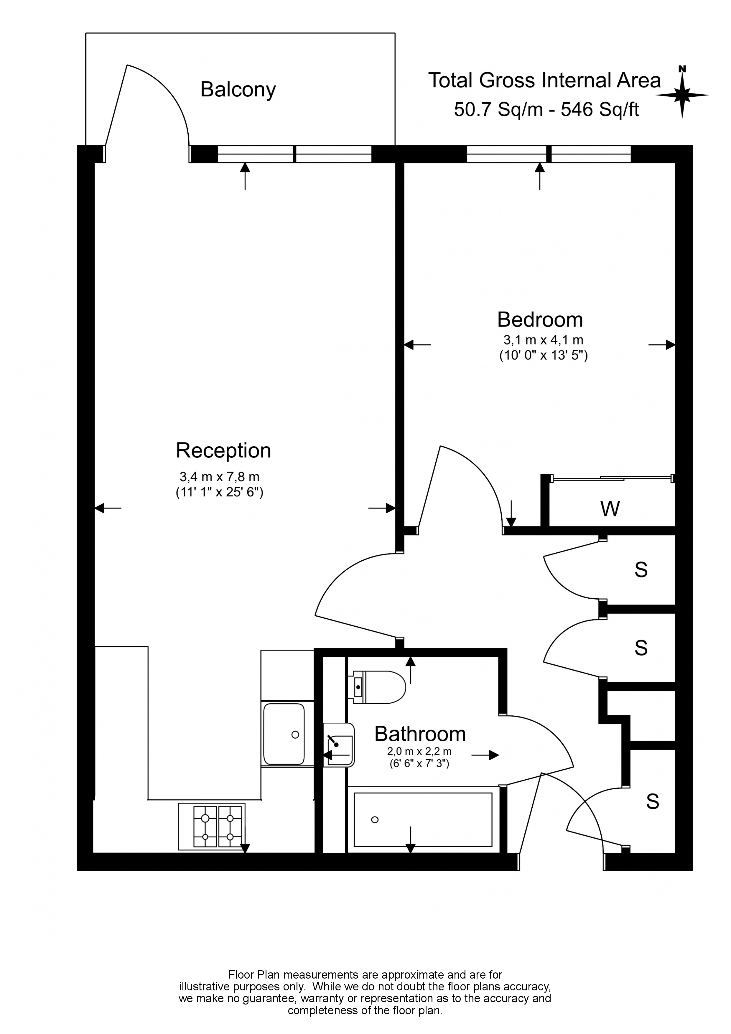 1  bedroom flat to rent in Hargrave Drive, Harrow, HA1-Floorplan