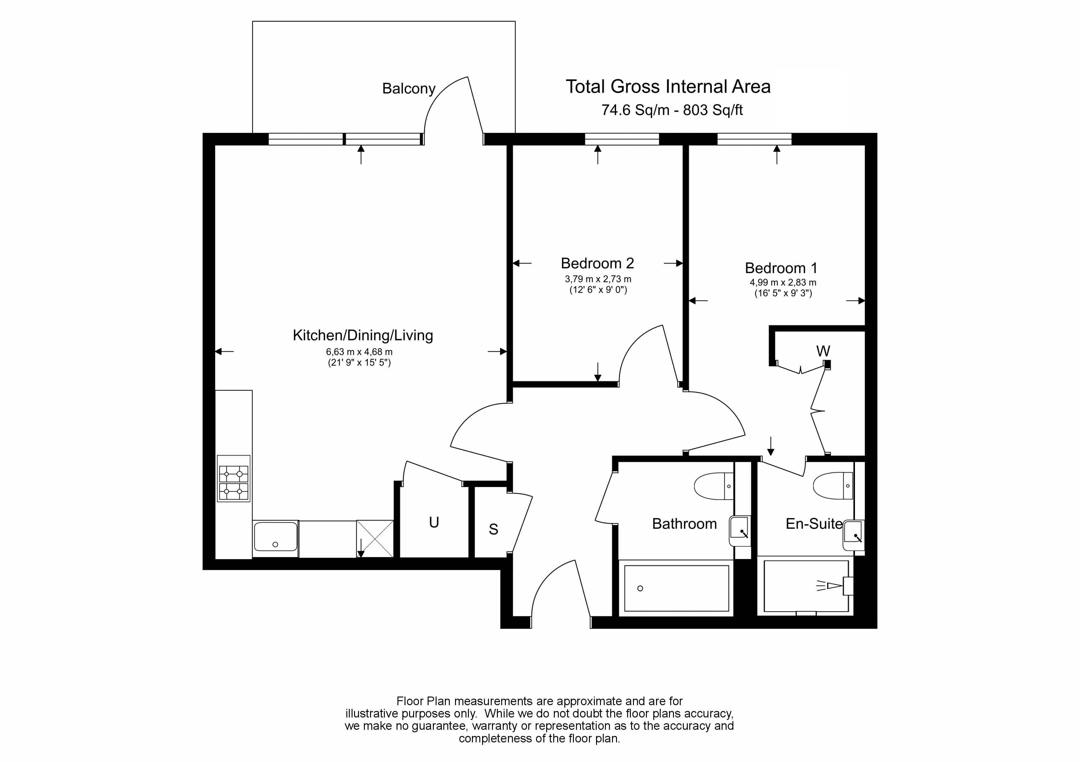 2 bedrooms flat to rent in Beresford Avenue, Wembley, HA0-Floorplan