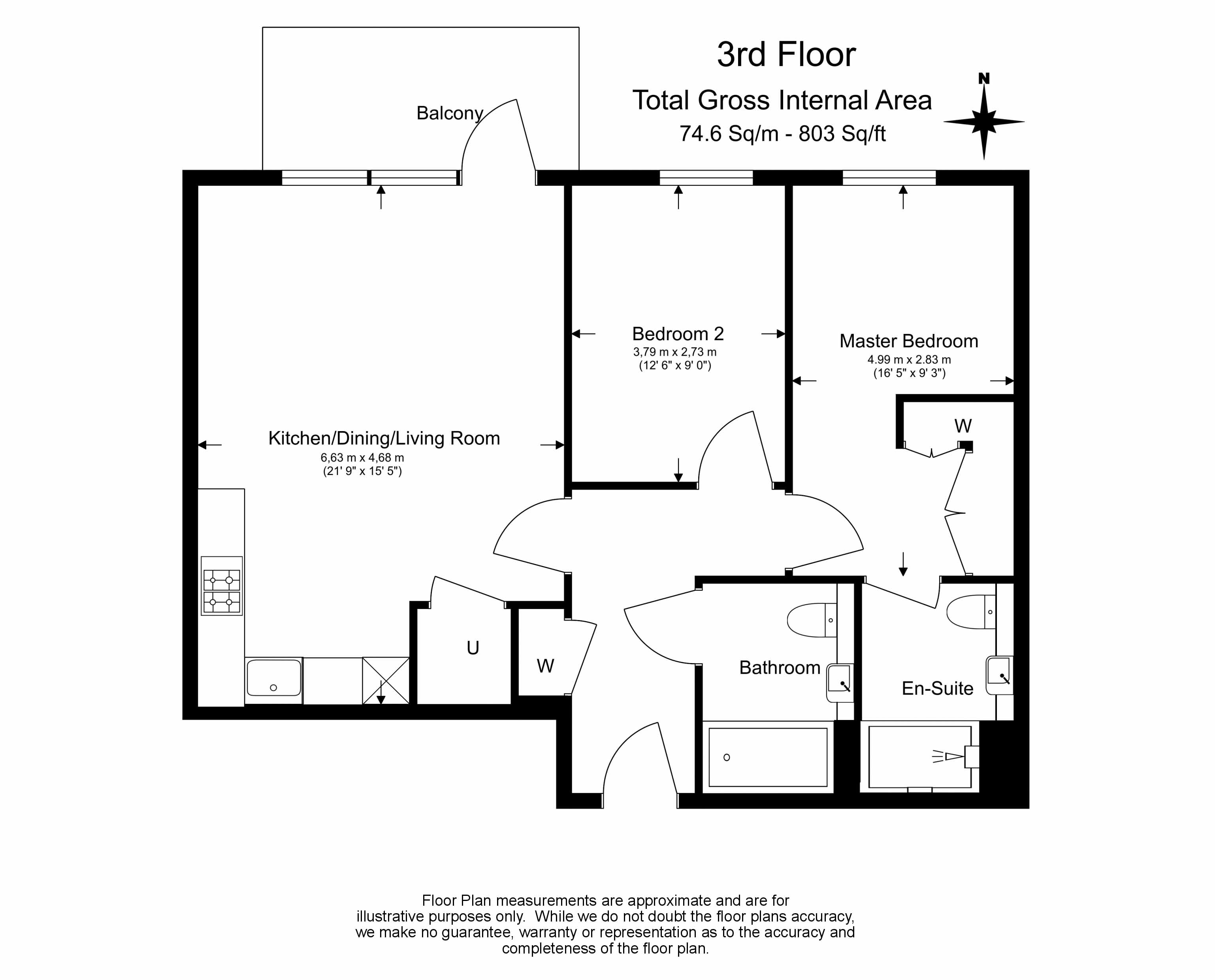 2  bedrooms flat to rent in Beresford Avenue, Wembley, HA0-Floorplan