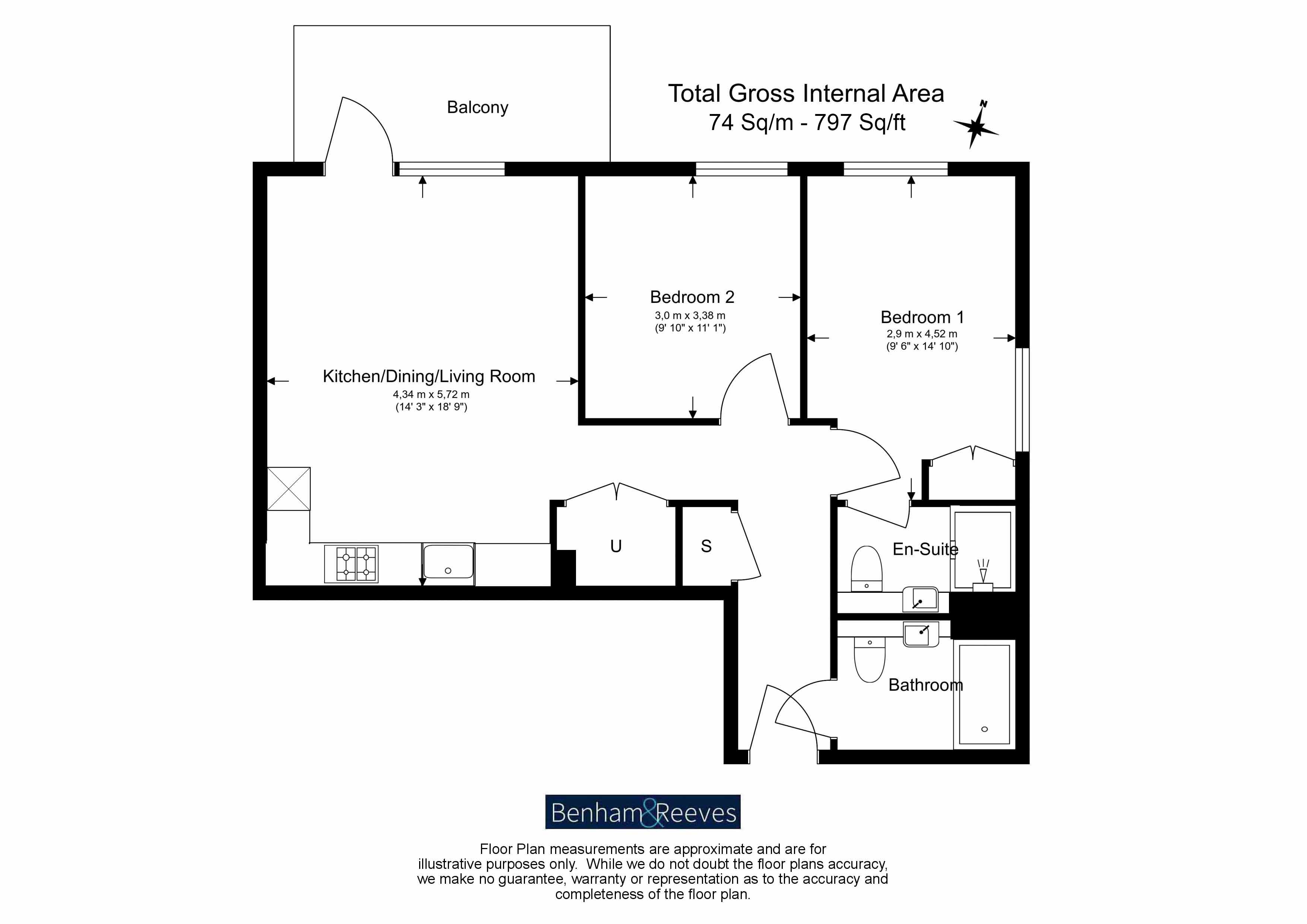 2 bedrooms  for sale in Beresford Avenue, Wembley, HA0-Floorplan
