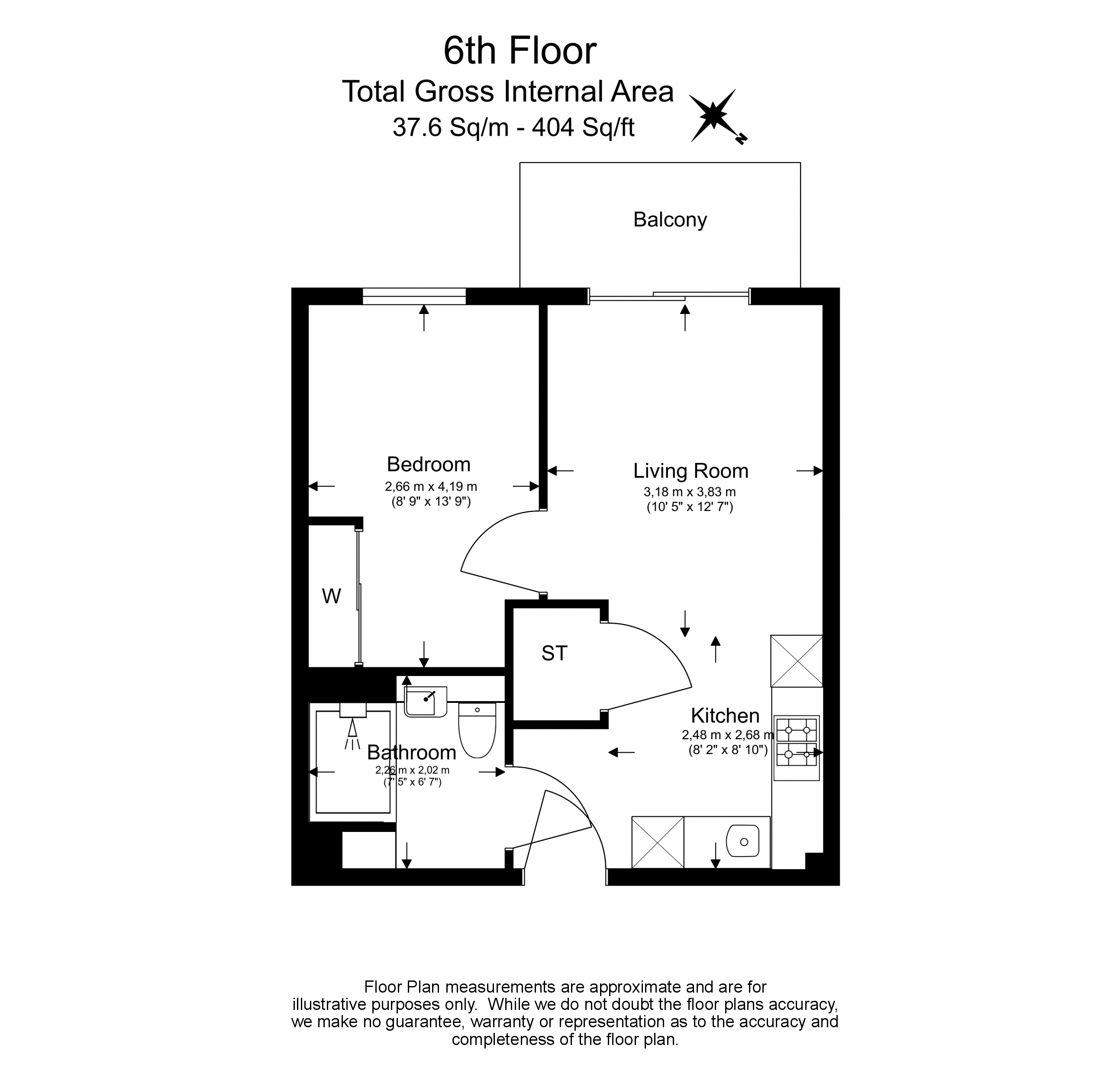 1 bedroom flat to rent in Henry Strong Road, Harrow, HA1-Floorplan