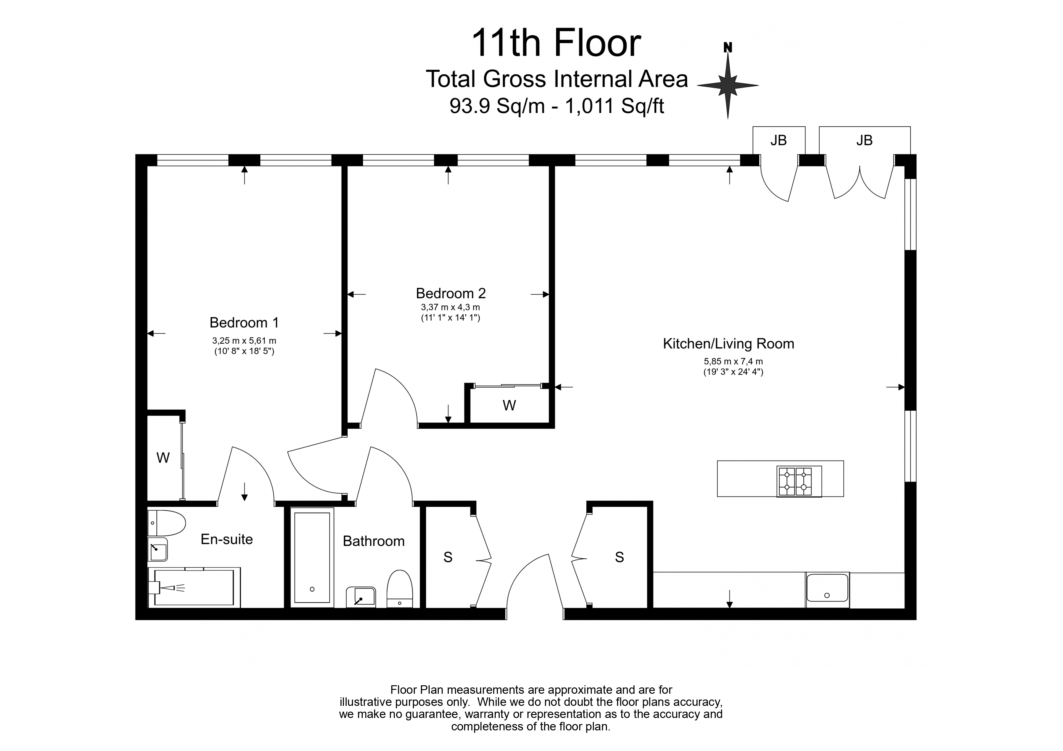2 bedrooms flat to rent in Perceval Square, Harrow, HA1-Floorplan
