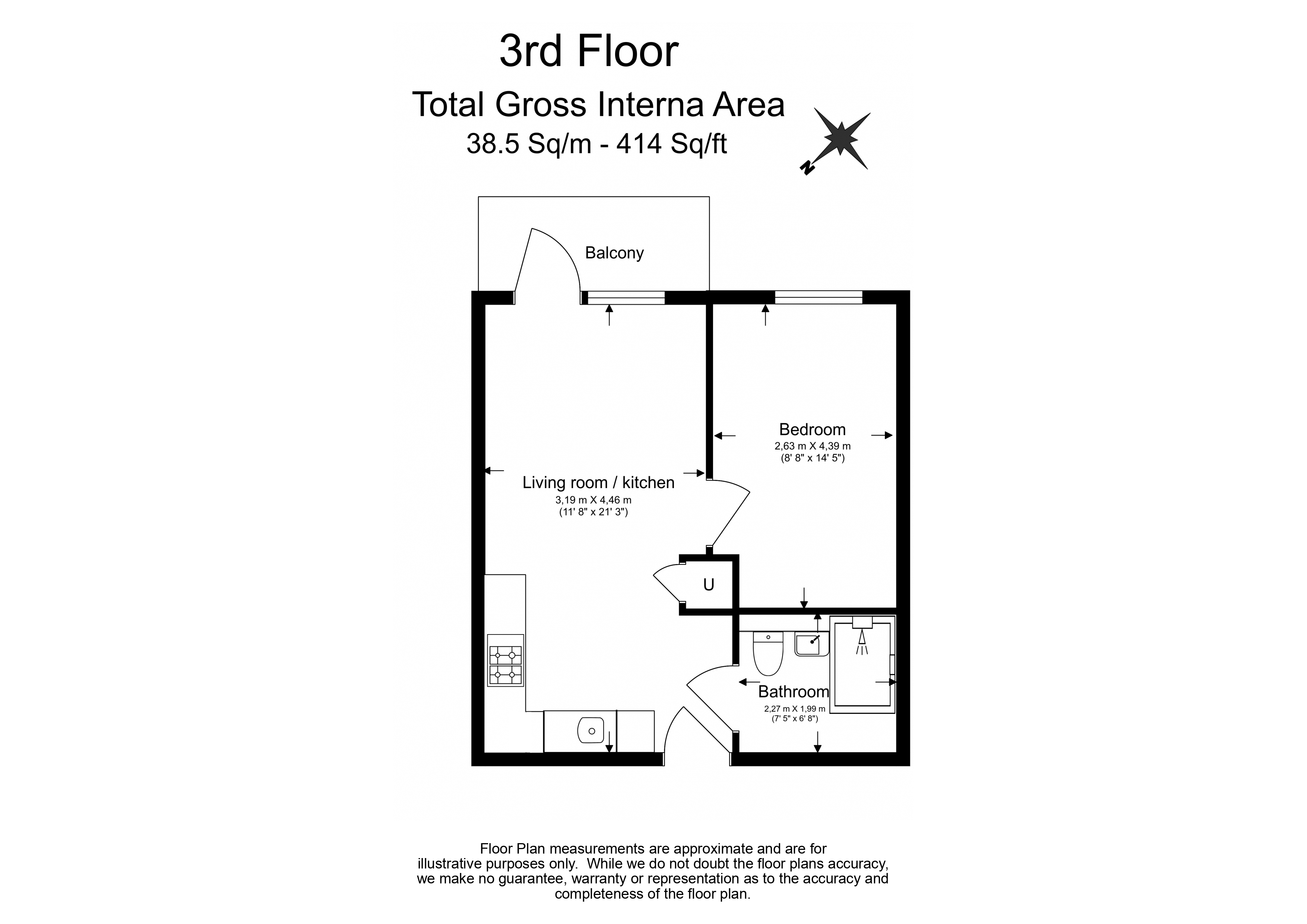 1 bedroom flat to rent in Henry Strong Road, Harrow HA1-Floorplan