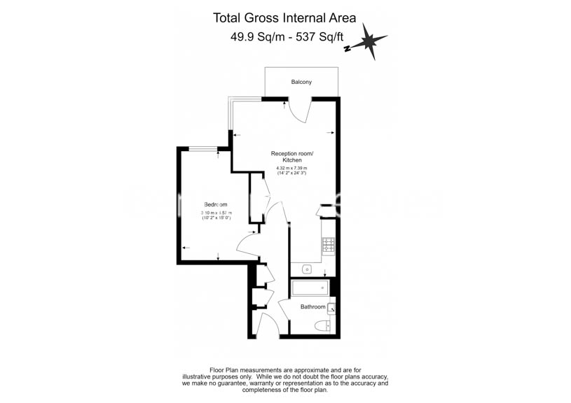 1  bedroom flat to rent in Olympic Way, Wembley, HA9-Floorplan