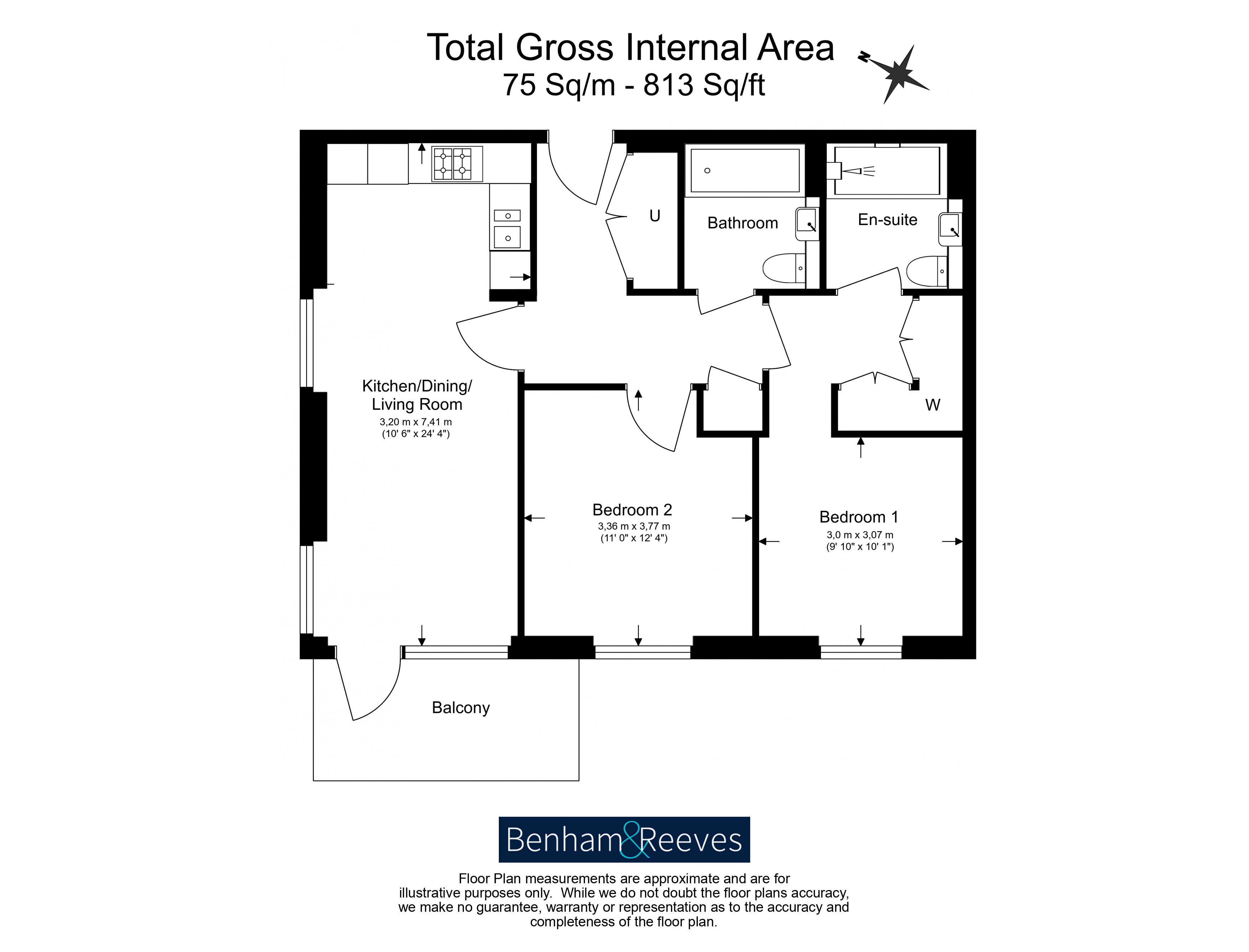 2  bedrooms flat to rent in Quay Walk, Grand Union, HA0-Floorplan