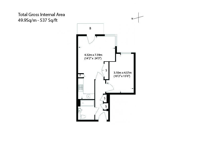 1  bedroom flat to rent in Olympic Way, Wembley, HA9-Floorplan
