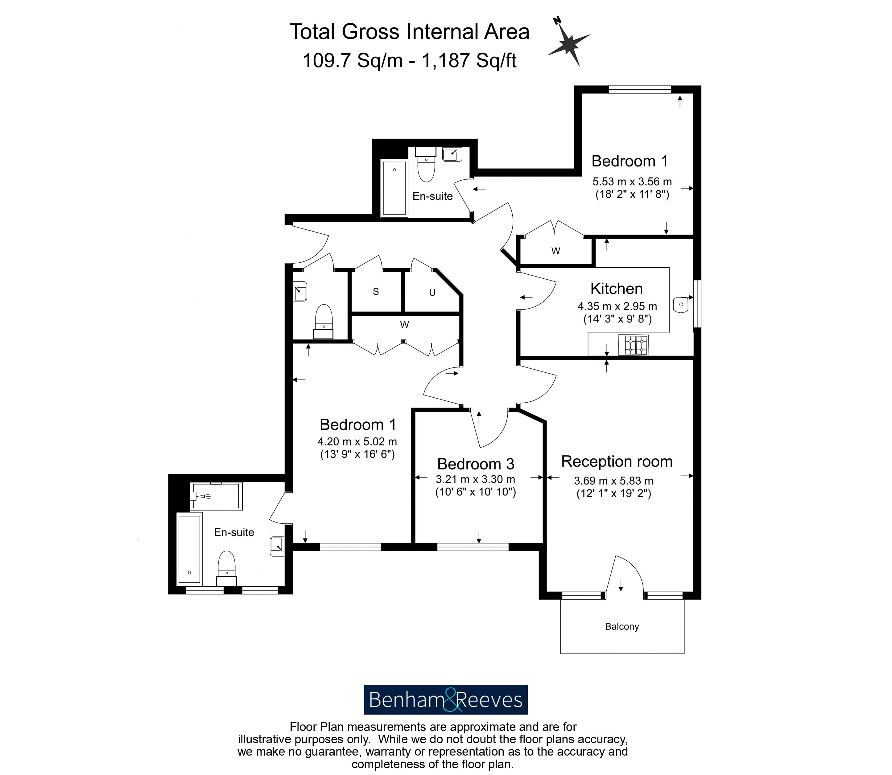3  bedrooms flat to rent in Eastbury Avenue, Northwood, HA6-Floorplan