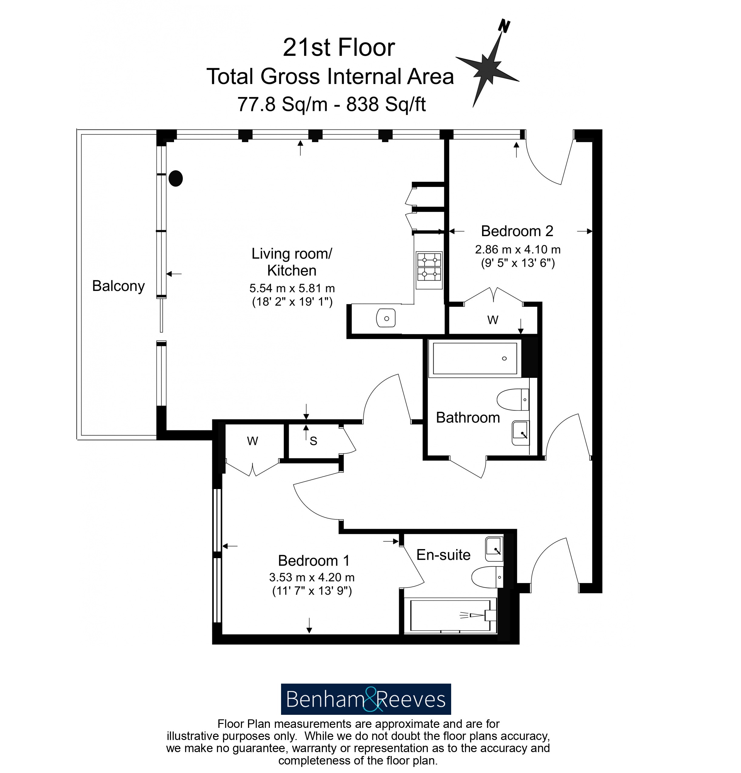 2  bedrooms flat to rent in Landmark east tower, Marsh wall, E14-Floorplan
