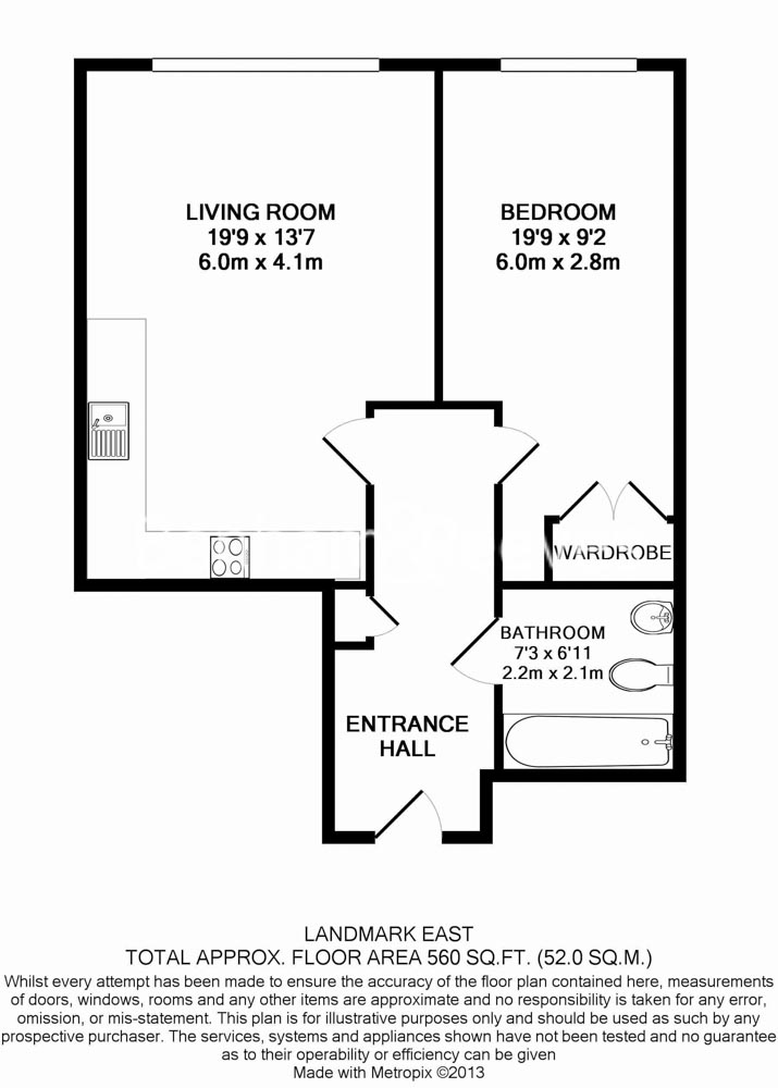 1 bedroom flat to rent in Marsh Wall, Canary Wharf, E14-Floorplan