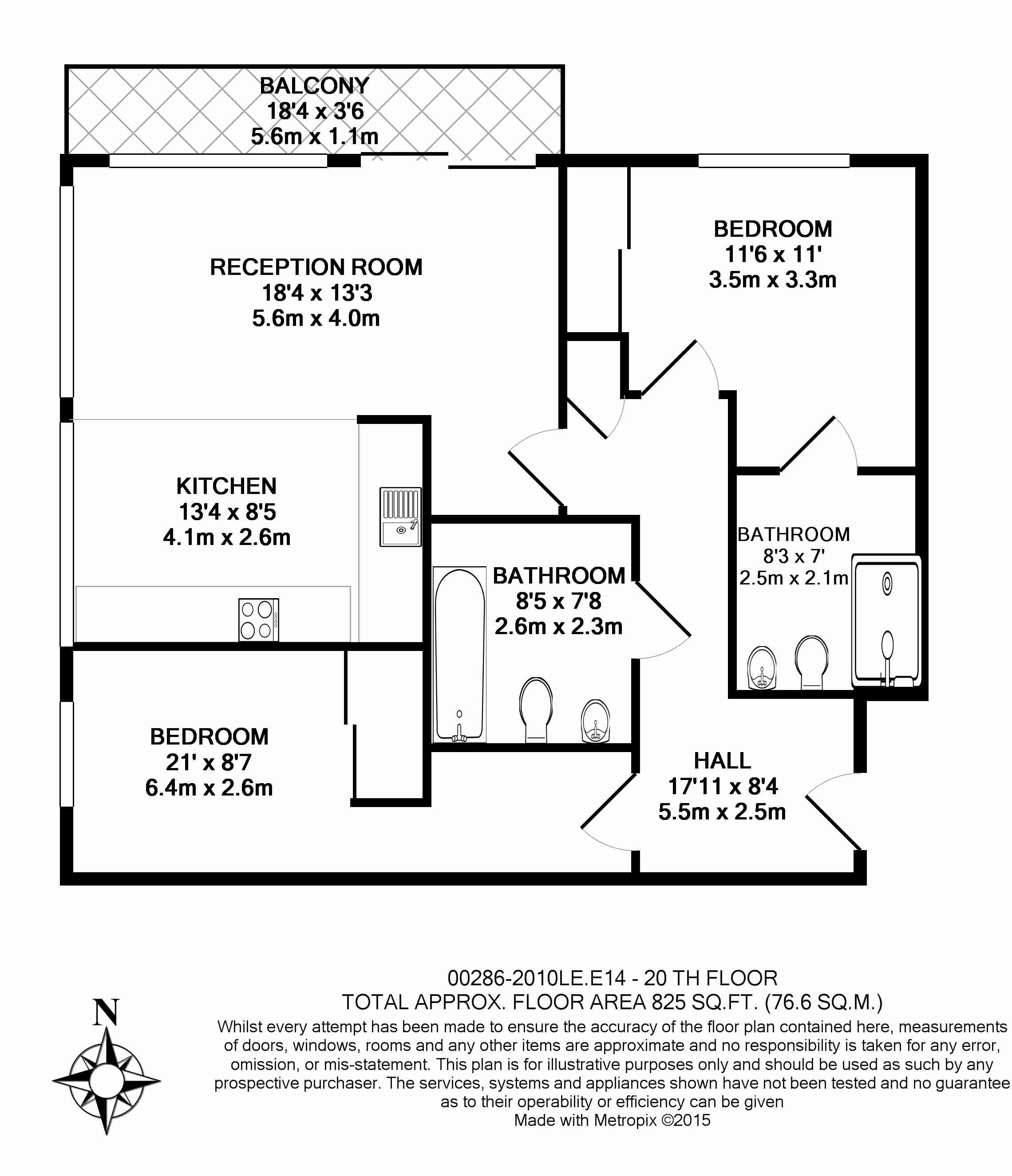 2  bedrooms flat to rent in Marsh Wall, Canary Wharf, E14-Floorplan