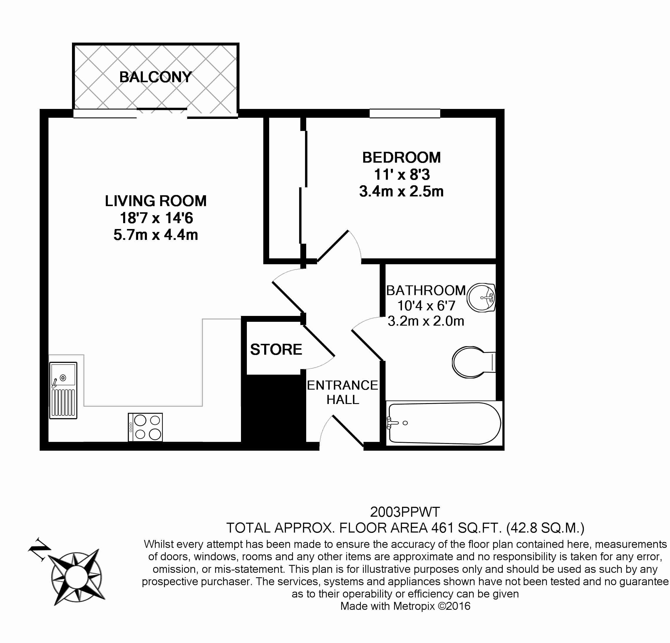 1 bedroom flat to rent in Pan Peninsula Square, Canary Wharf, E14-Floorplan