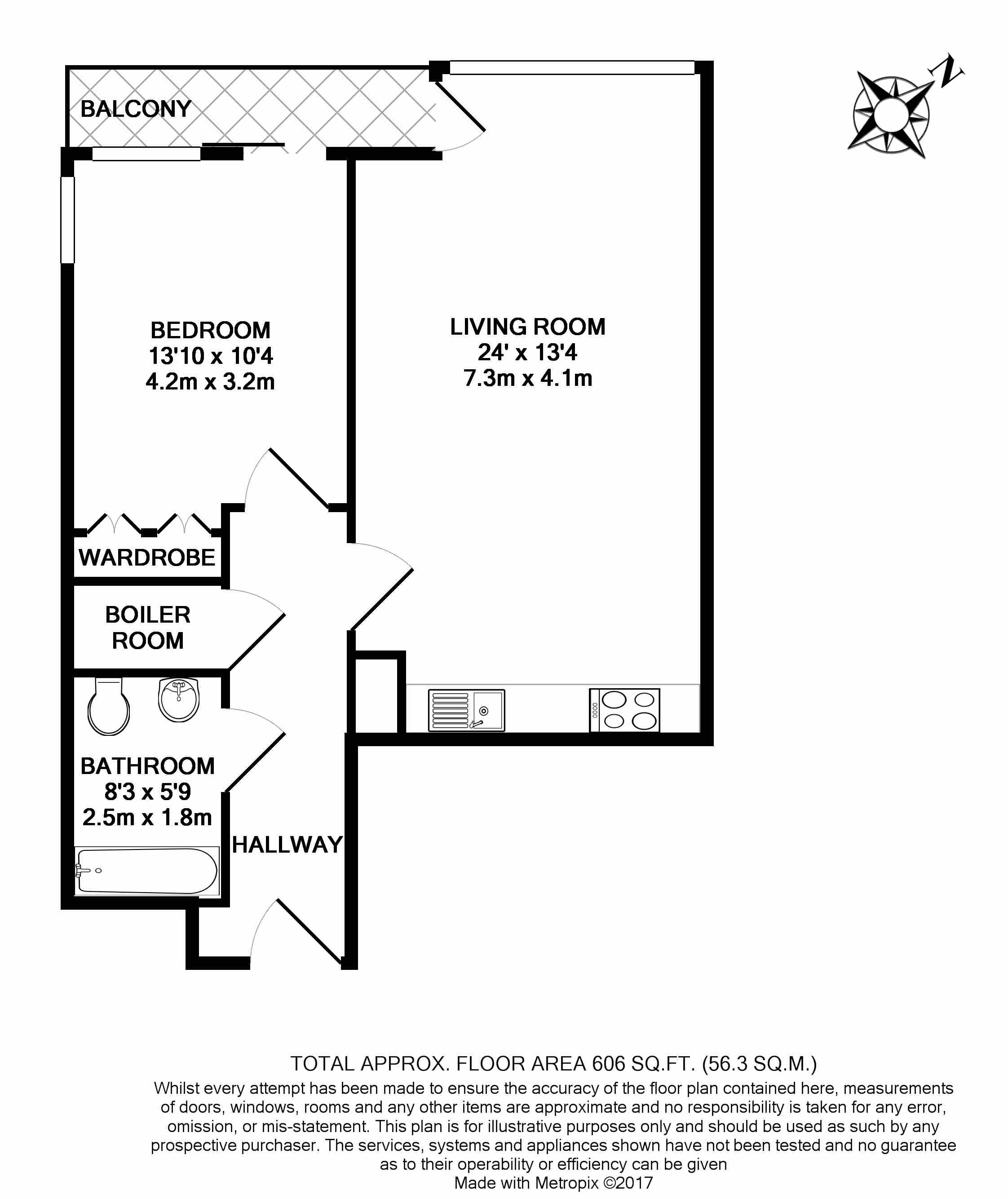 2  bedrooms flat to rent in Biscayne Avenue, Canary Wharf, E14-Floorplan