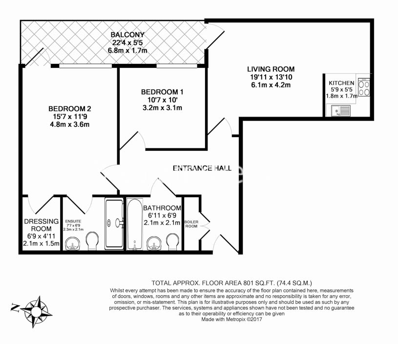 2  bedrooms flat to rent in Forge Square, Canary Wharf, E14-Floorplan