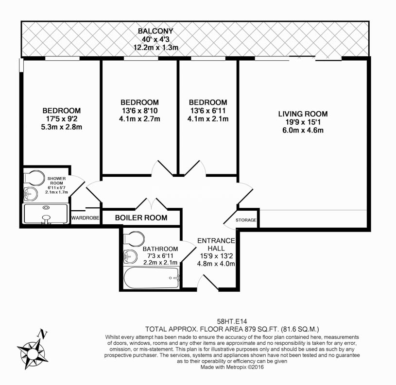 3 bedrooms flat to rent in Yabsley Street, Canary Wharf, E14-Floorplan