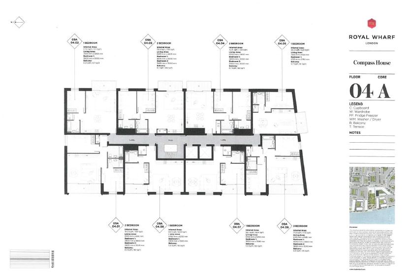 2 bedrooms flat to rent in Royal Wharf, Canary Wharf, E16-Floorplan