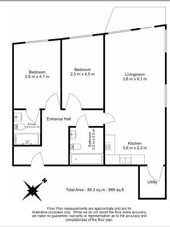 2  bedrooms flat to rent in Duckman Tower, Lincoln Plaza, E14-Floorplan