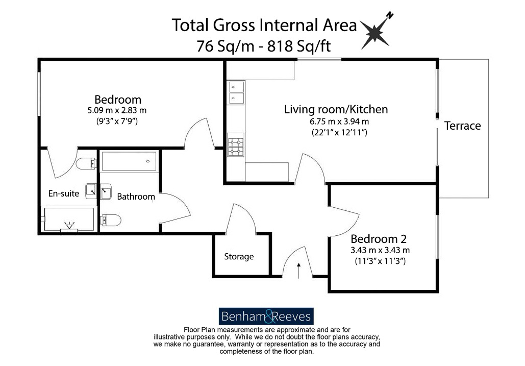 2  bedrooms flat to rent in Leven Road, Cityview Point, E14-Floorplan