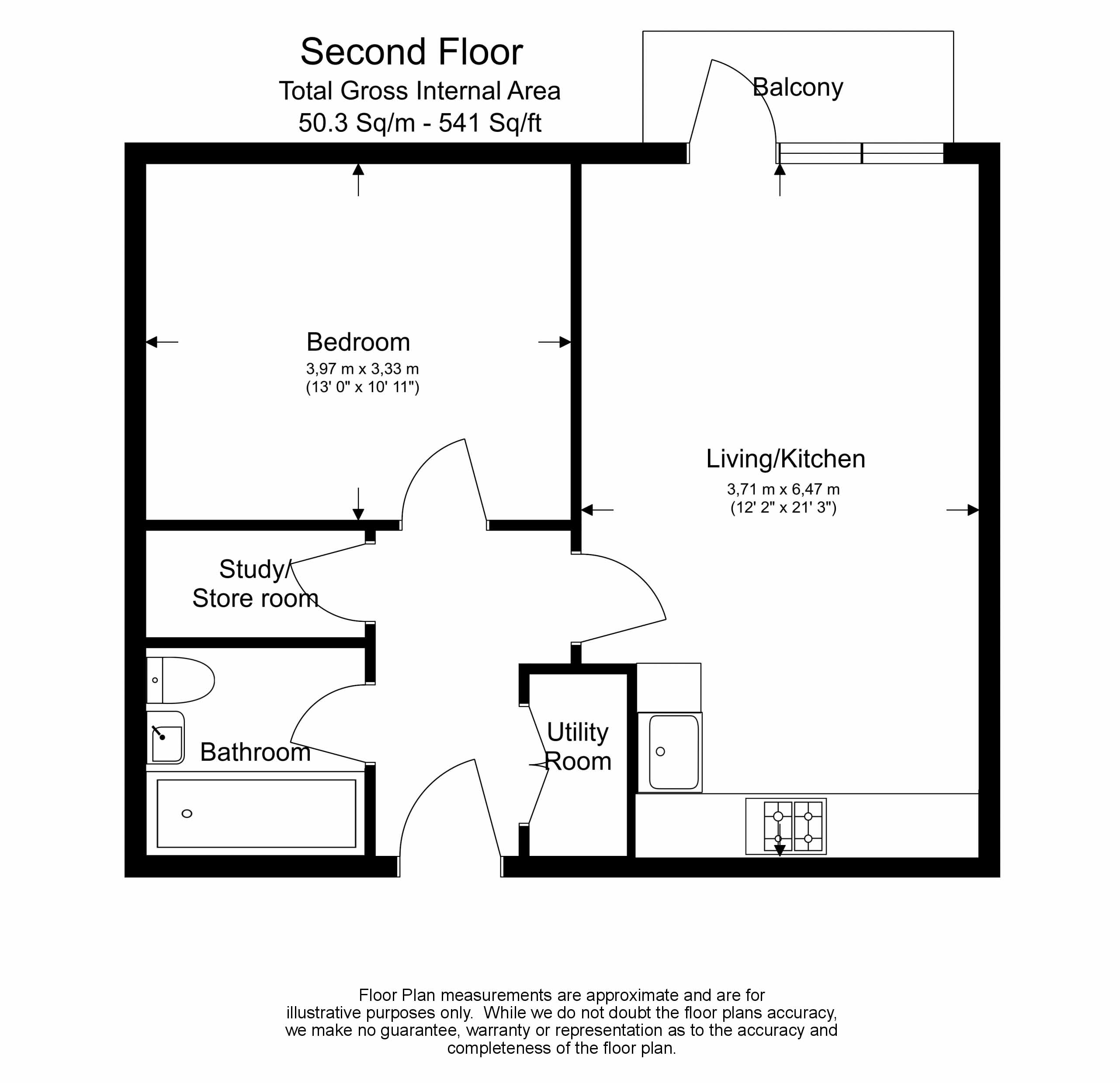 1  bedroom flat to rent in Rosebay House, 8 Frank Searle Passage, E17-Floorplan