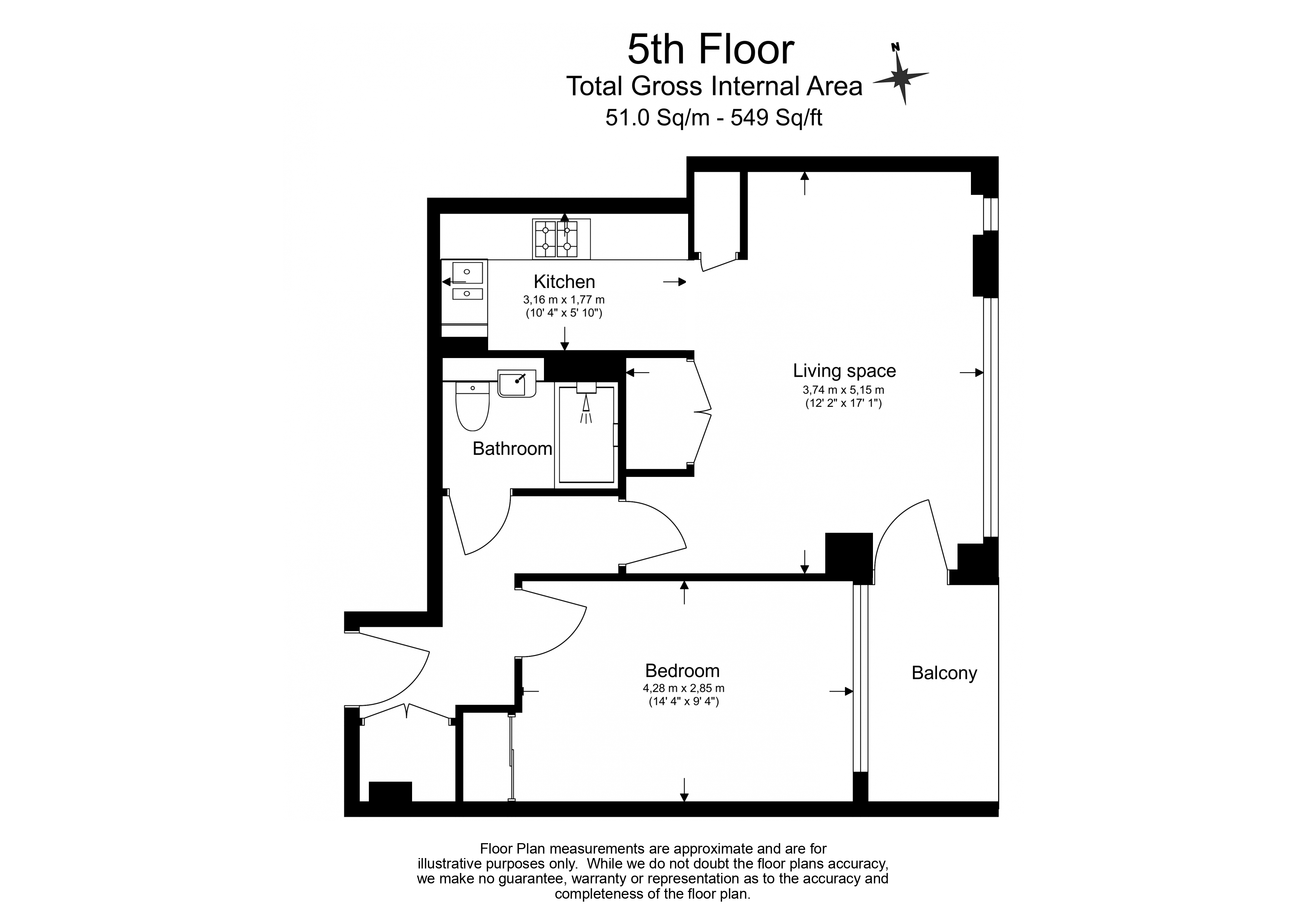 1 bedroom flat to rent in Avalon Point, Silvoecia Way, E14-Floorplan