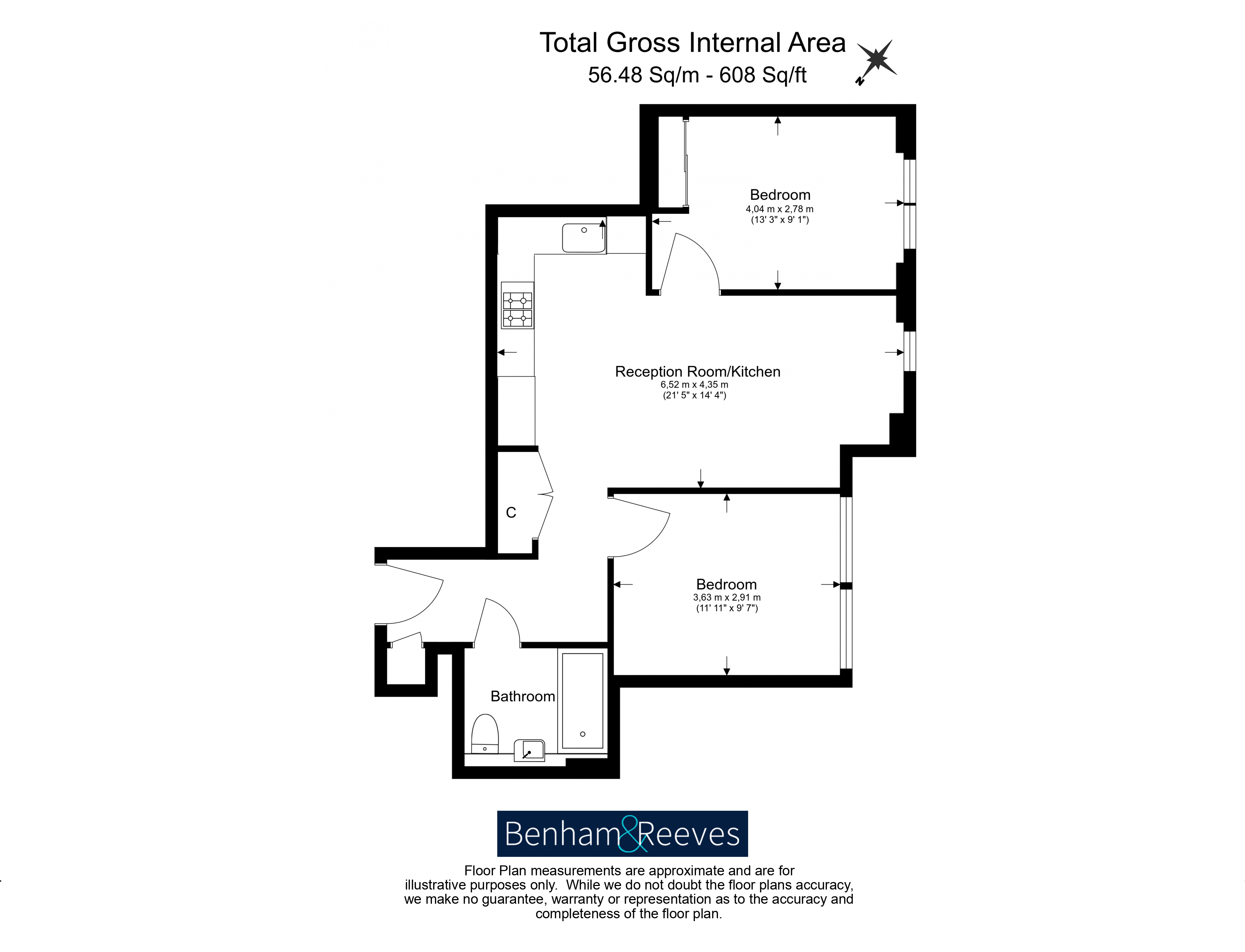 2 bedrooms  for sale in Marsh Wall, Canary Wharf, E14-Floorplan
