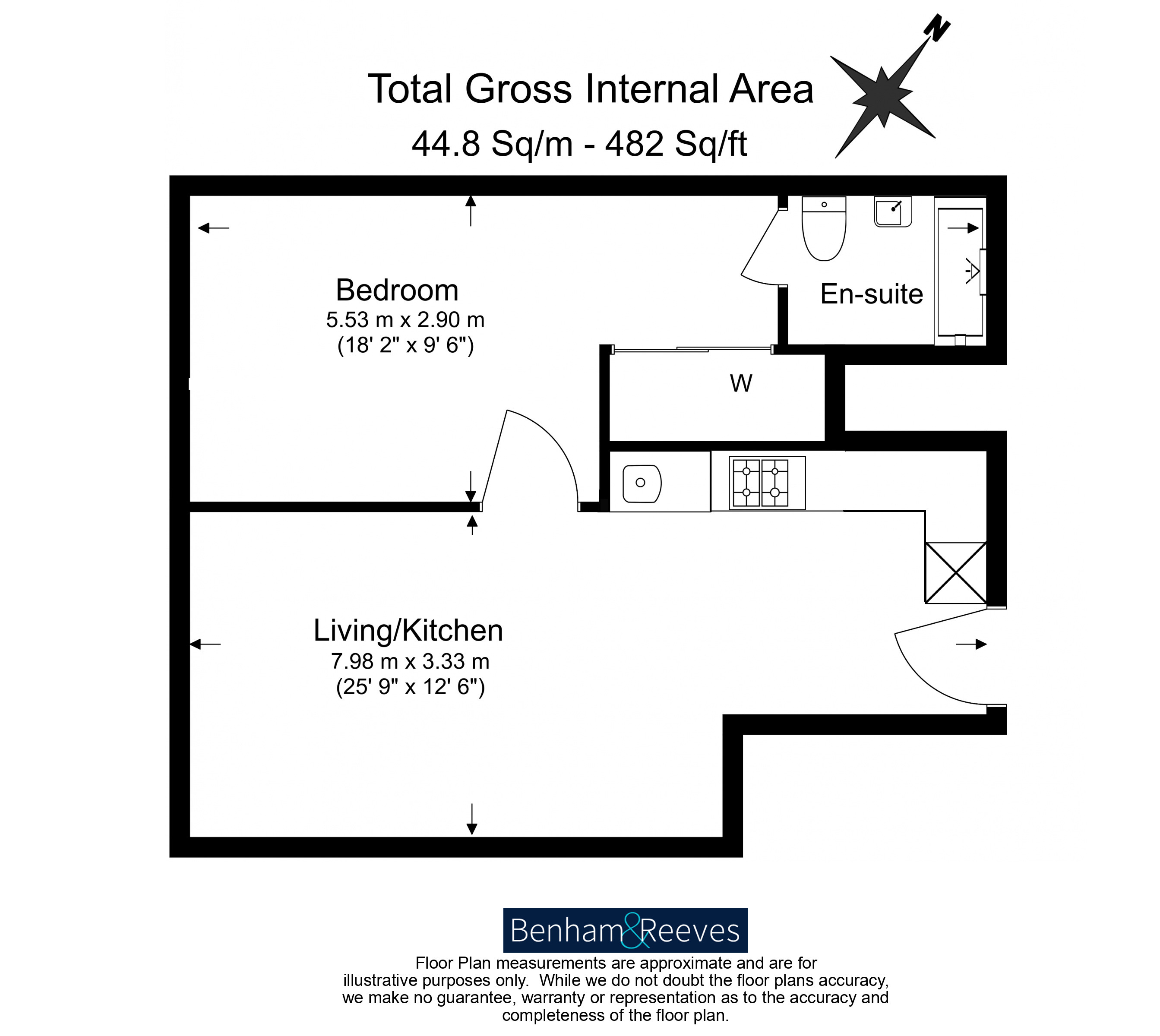 1  bedroom flat to rent in Royal Docks, Canary Wharf, E16-Floorplan