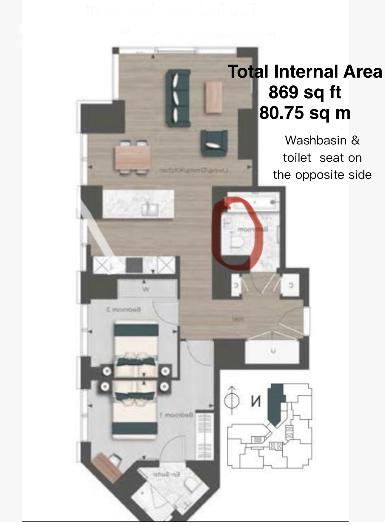 2  bedrooms flat to rent in Harcourt tower, South Quay Plaza, E14-Floorplan