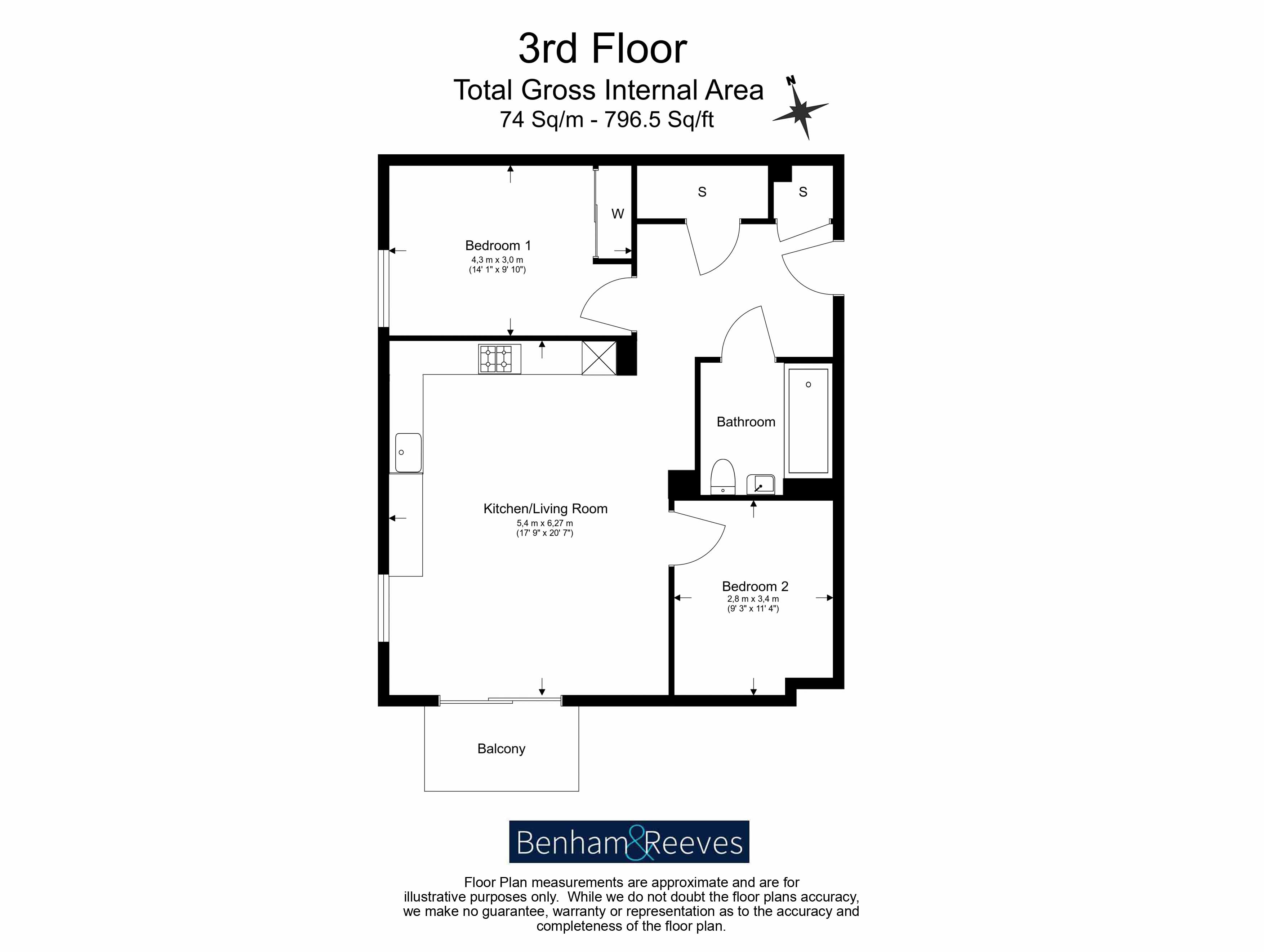 2  bedrooms flat to rent in Hemlock Street, Poplar, E14-Floorplan