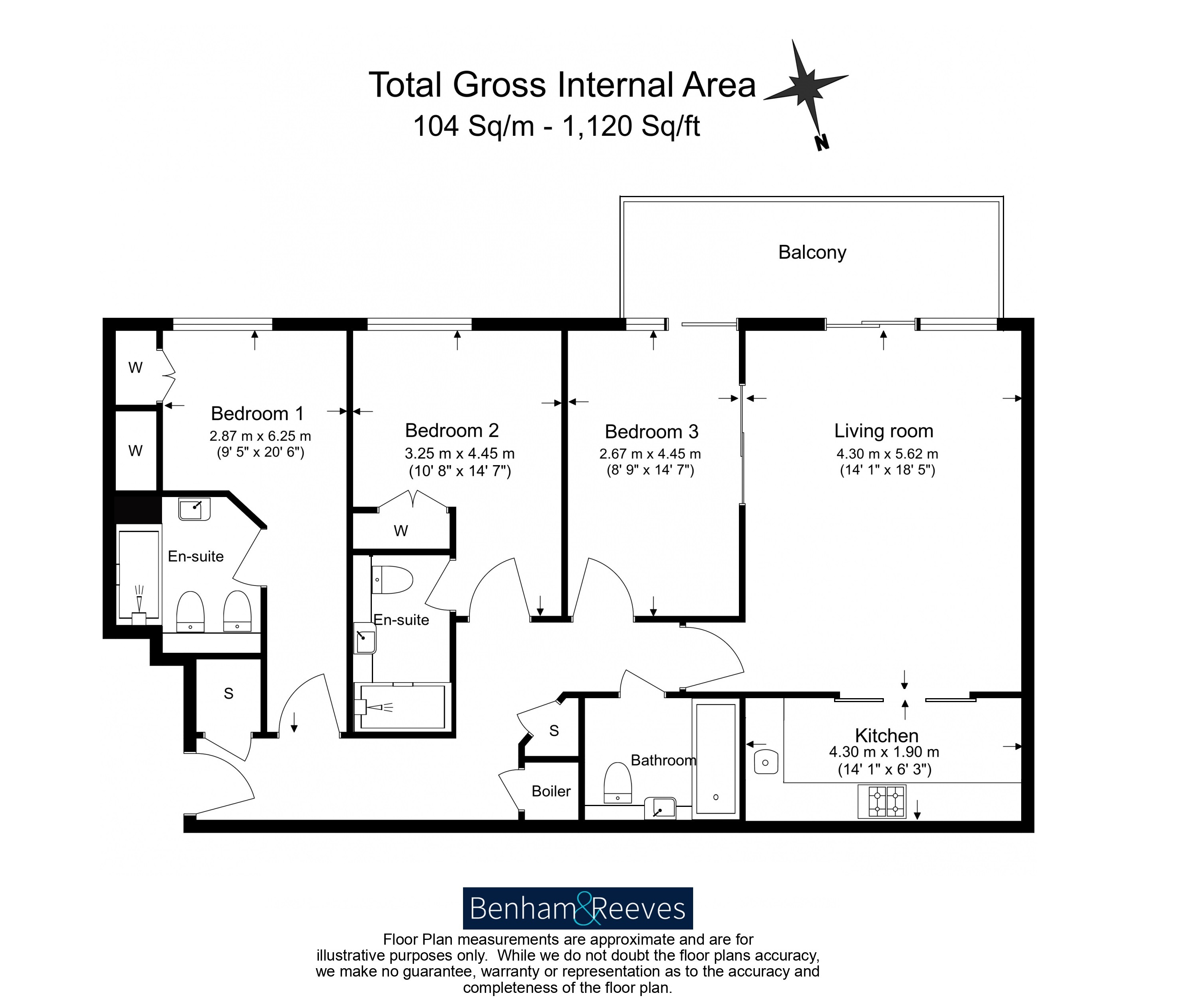 3  bedrooms flat to rent in Aspect Court, Imperial Wharf, SW6-Floorplan