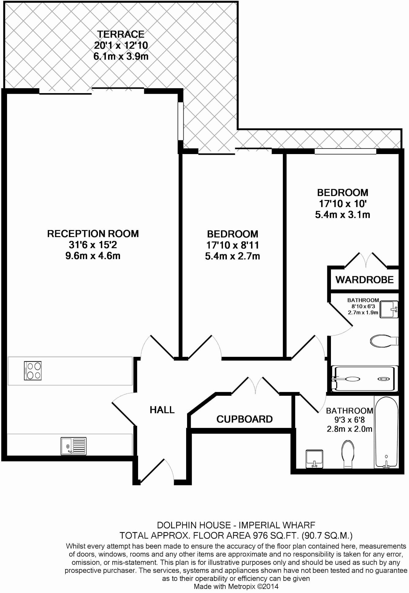 2  bedrooms flat to rent in Lensbury Avenue, Imperial Wharf, SW6-Floorplan