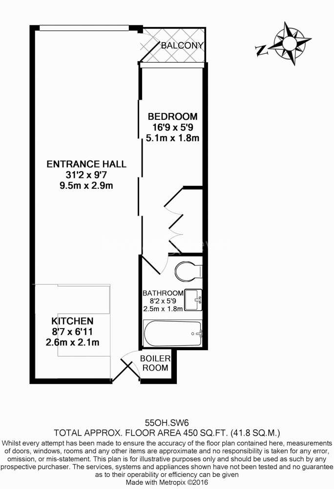 Studio flat to rent in Townmead Road, Imperial Wharf, SW6-Floorplan