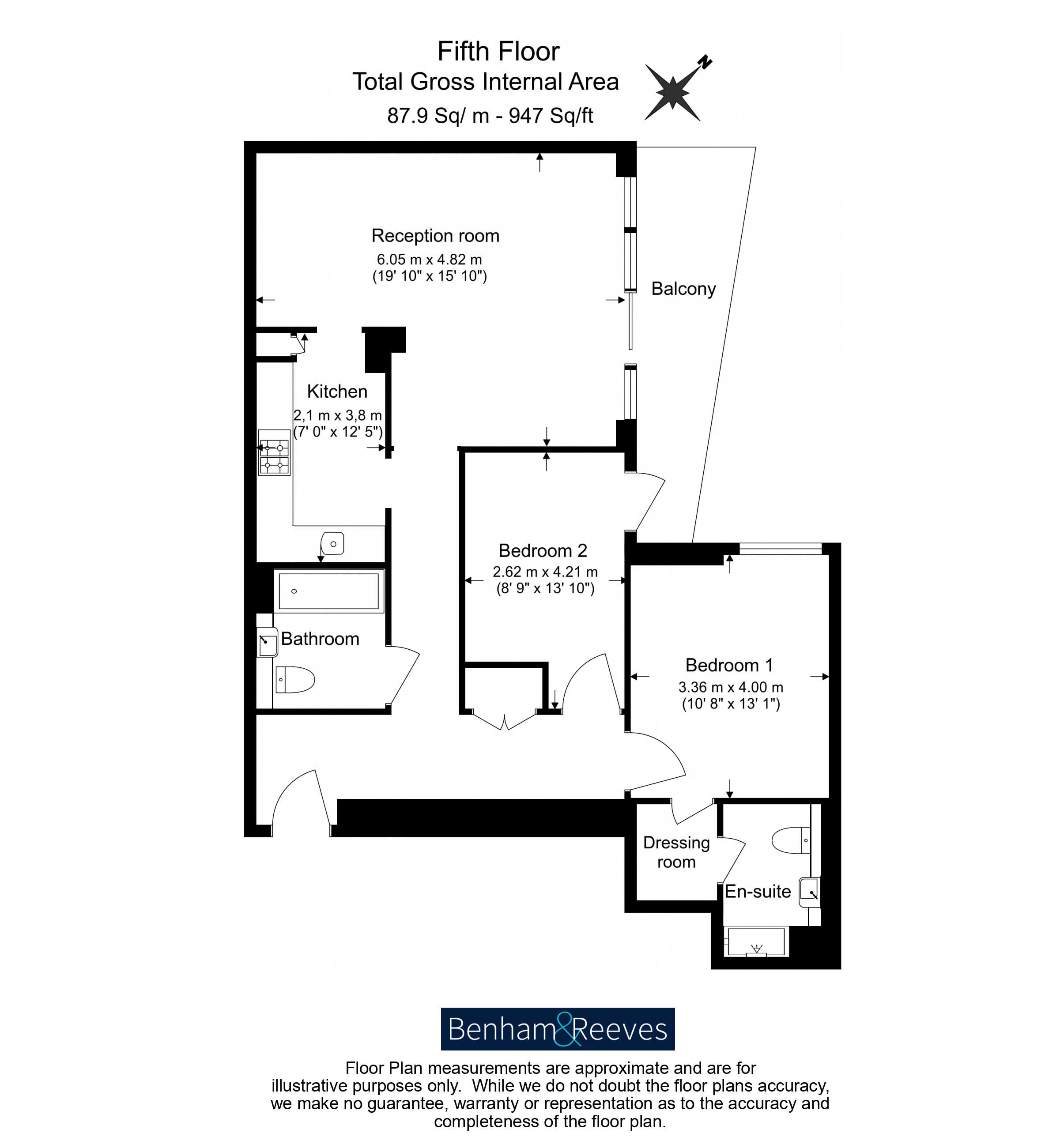 2  bedrooms flat to rent in Chelsea Vista, Imperial Wharf, SW6-Floorplan