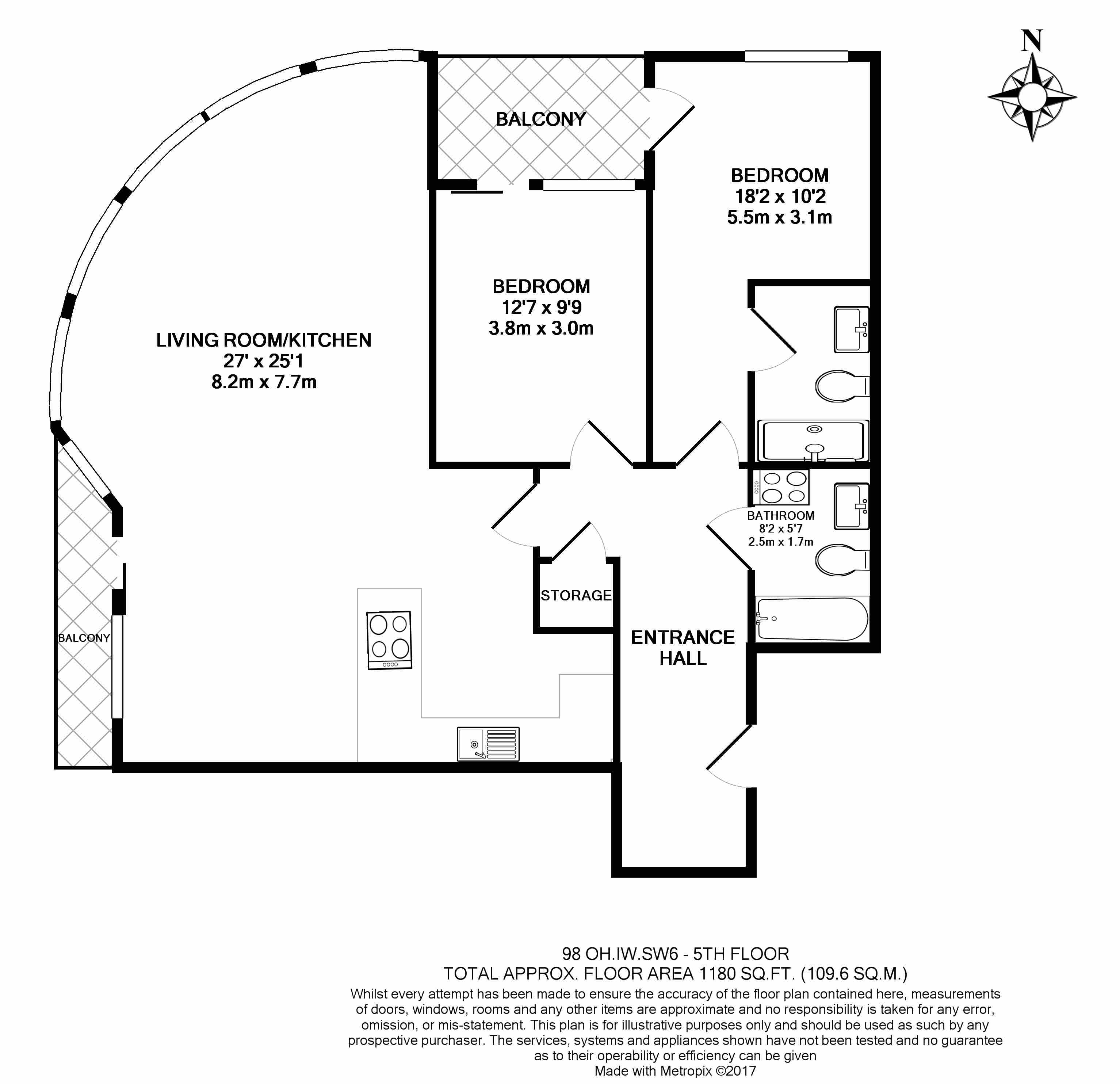 2  bedrooms flat to rent in Townmead Road, Imperial Wharf, SW6-Floorplan