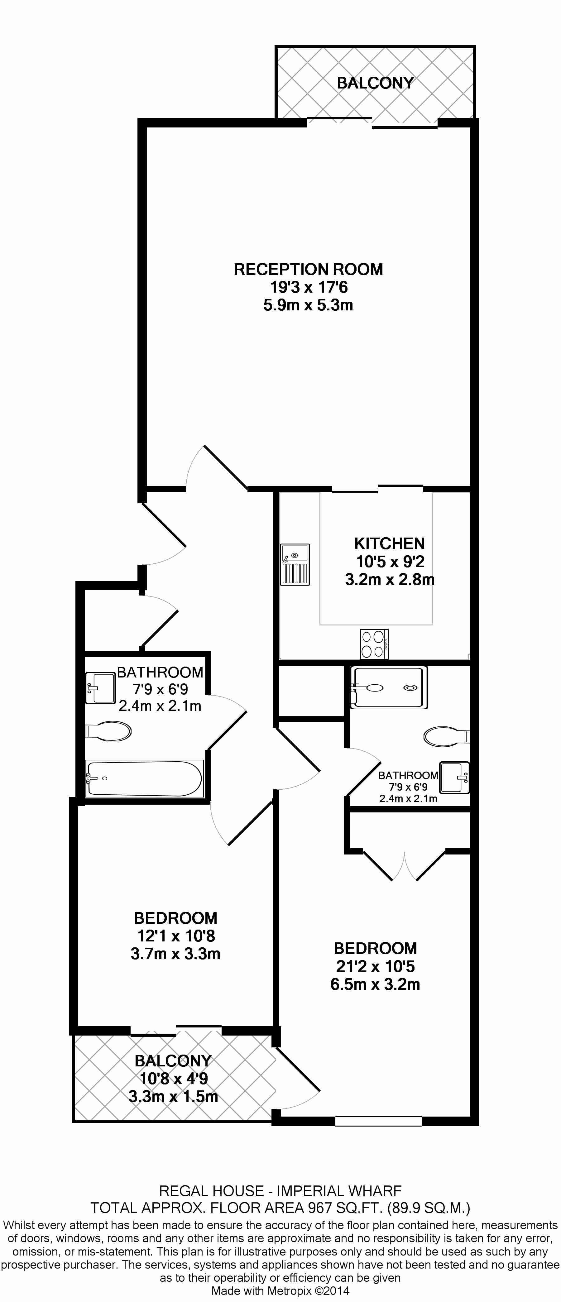 2 bedrooms flat to rent in Lensbury Avenue, Fulham, SW6-Floorplan