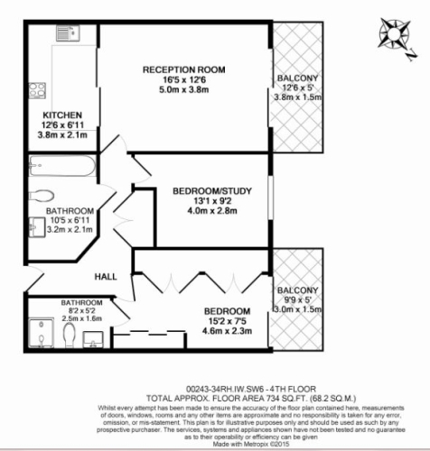 2 bedrooms flat to rent in Lensbury Avenue, Fulham, SW6-Floorplan