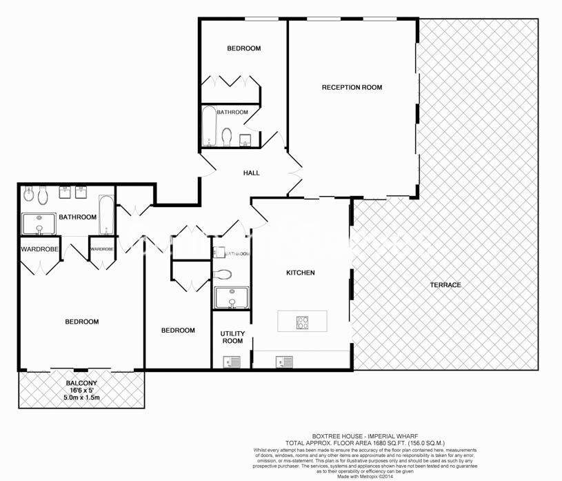 3 bedrooms flat to rent in Boxtree House, Imperial Wharf, SW6-Floorplan