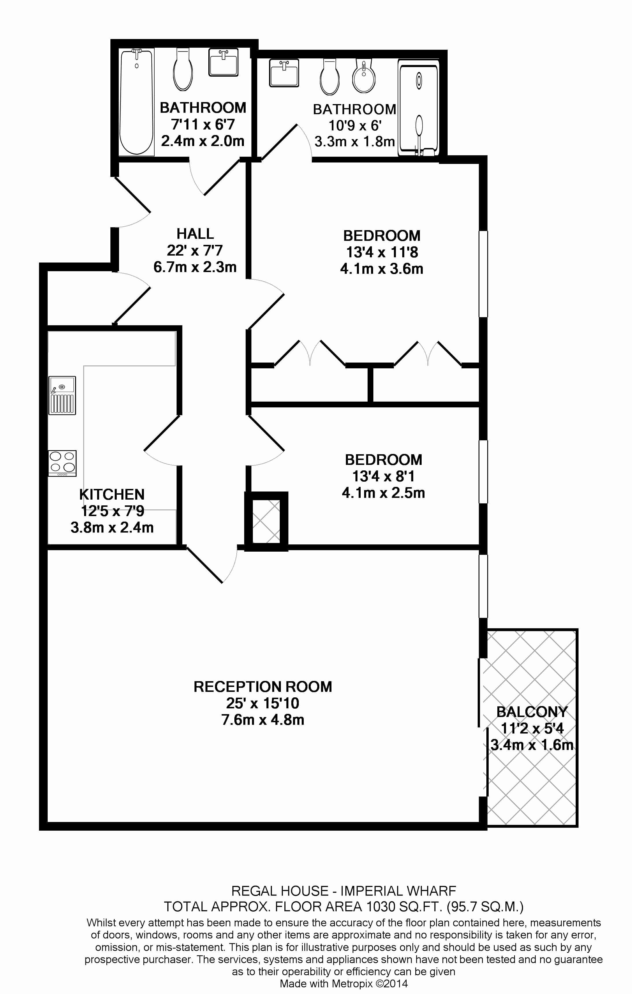 2  bedrooms flat to rent in Lensbury Avenue, Fulham, SW6-Floorplan