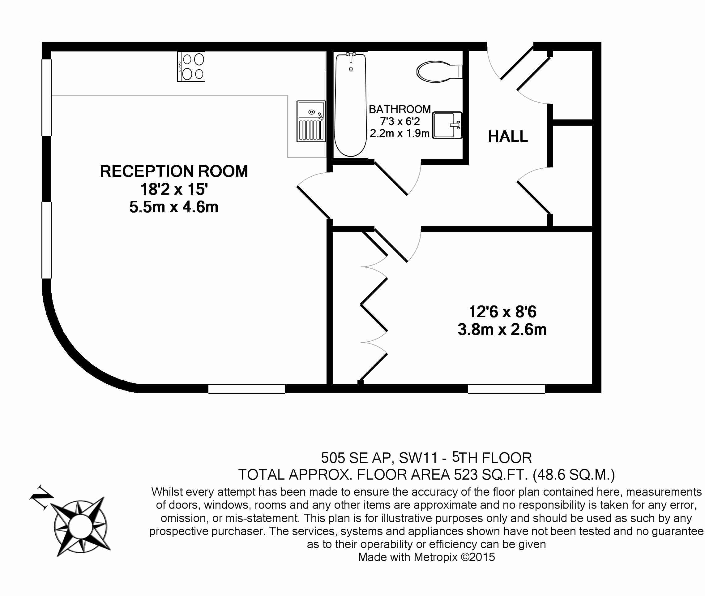 1 bedroom flat to rent in Battersea Reach, Imperial Wharf, SW11-Floorplan