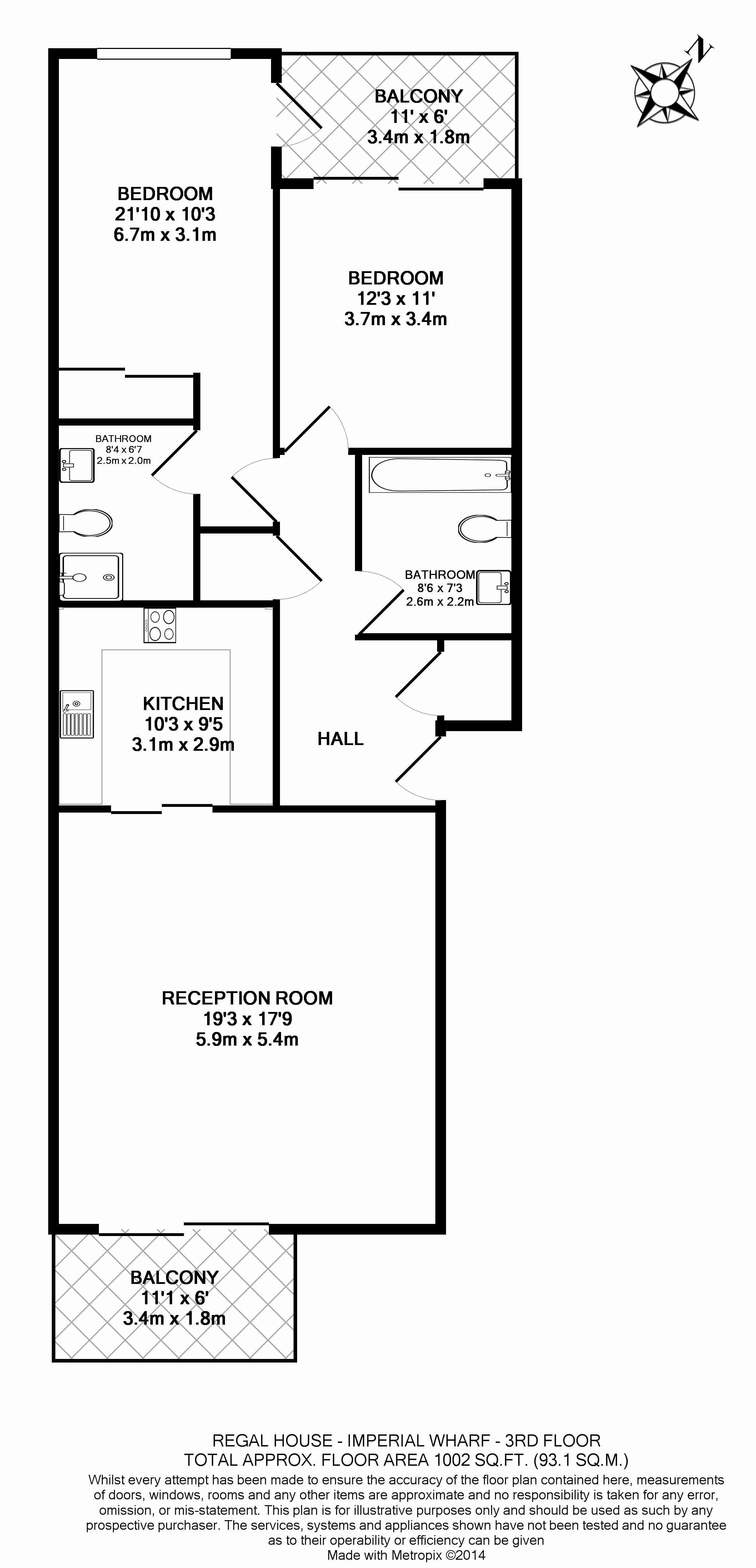 2 bedrooms flat to rent in Lensbury Avenue, Fulham, SW6-Floorplan