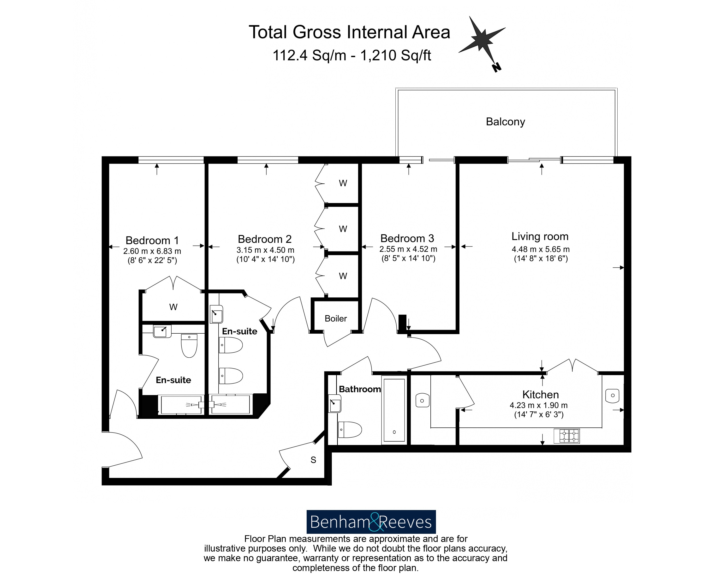 3  bedrooms flat to rent in Thames Point, Imperial Wharf, SW6-Floorplan