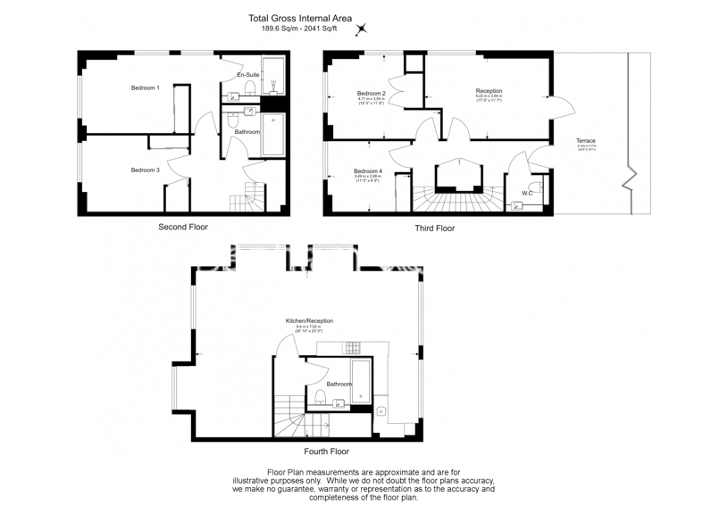 4  bedrooms flat to rent in Central Avenue, Hammersmith And Fulham, SW6-Floorplan