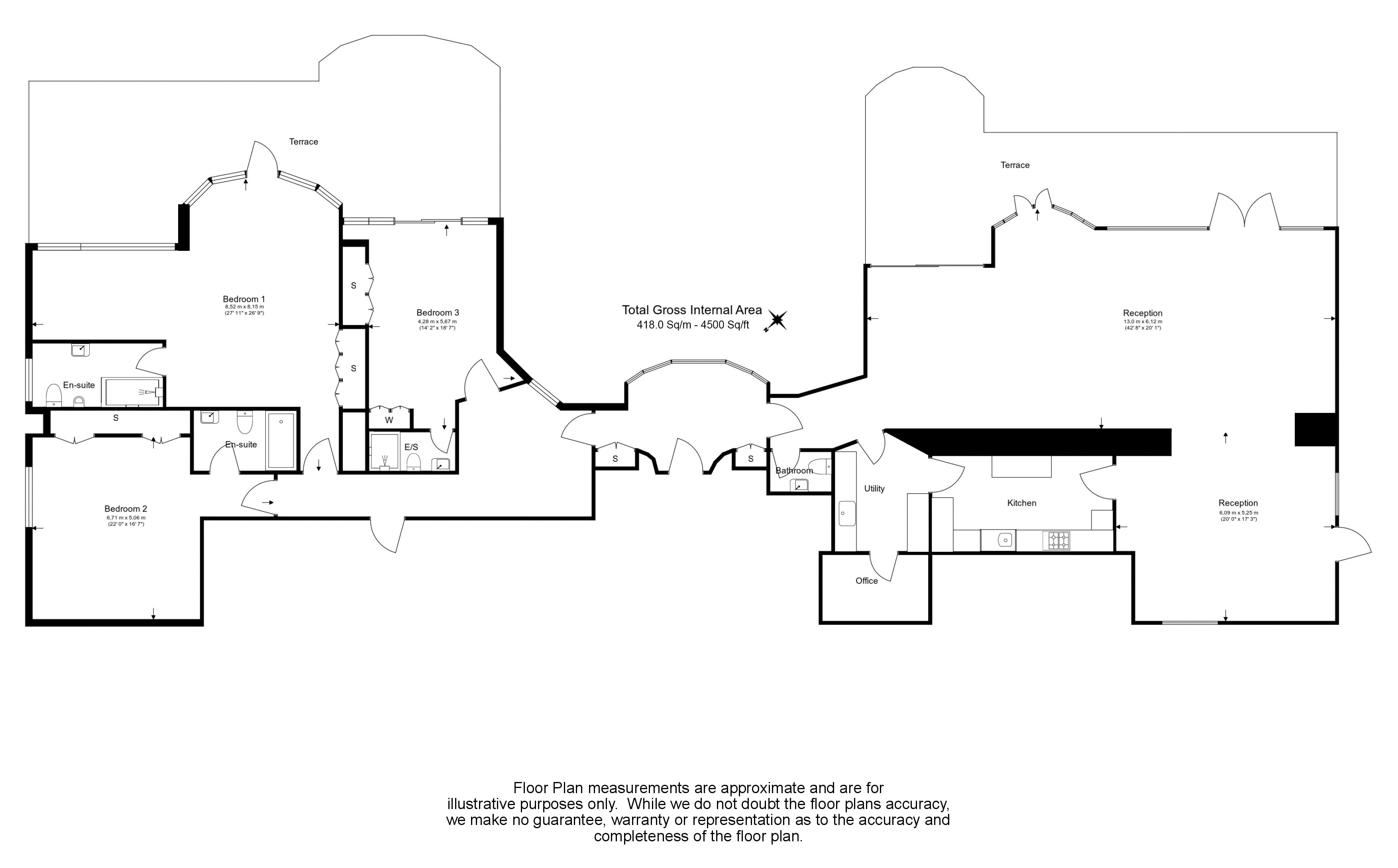 3  bedrooms flat to rent in Copthorne Hotel, Fulham Road, SW6-Floorplan