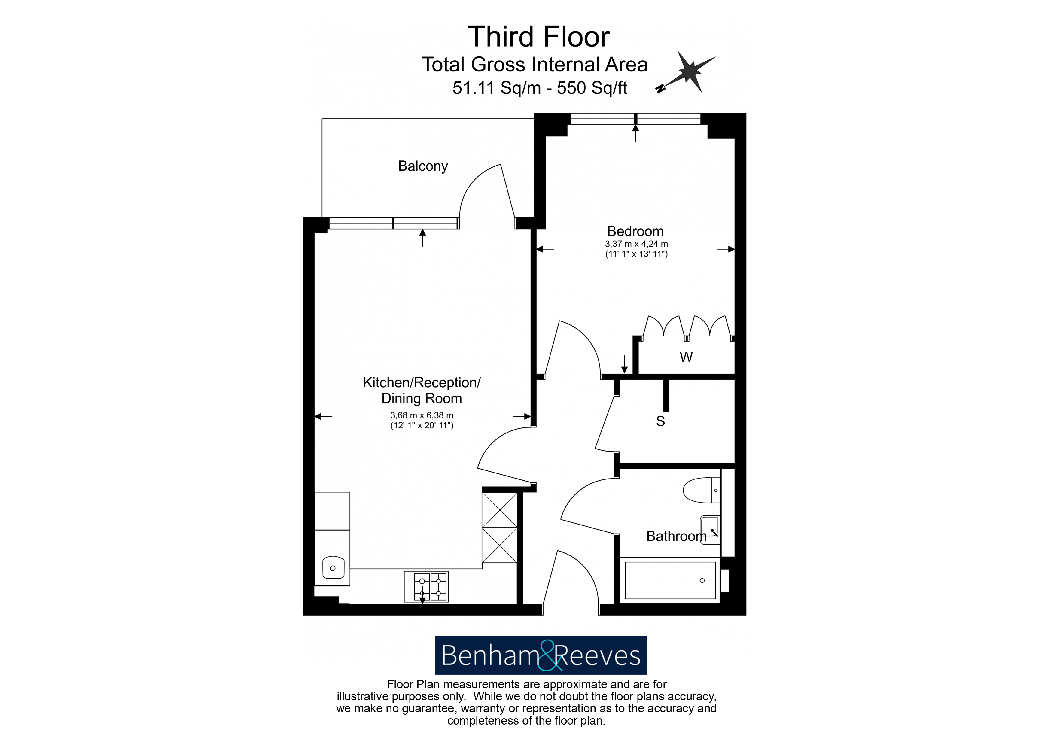 1  bedroom flat to rent in Westwood House, Chelsea Creek, SW6-Floorplan
