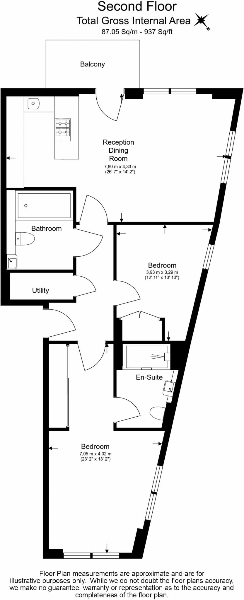 2  bedrooms flat to rent in Thurstan Street, Imperial Wharf, SW6-Floorplan