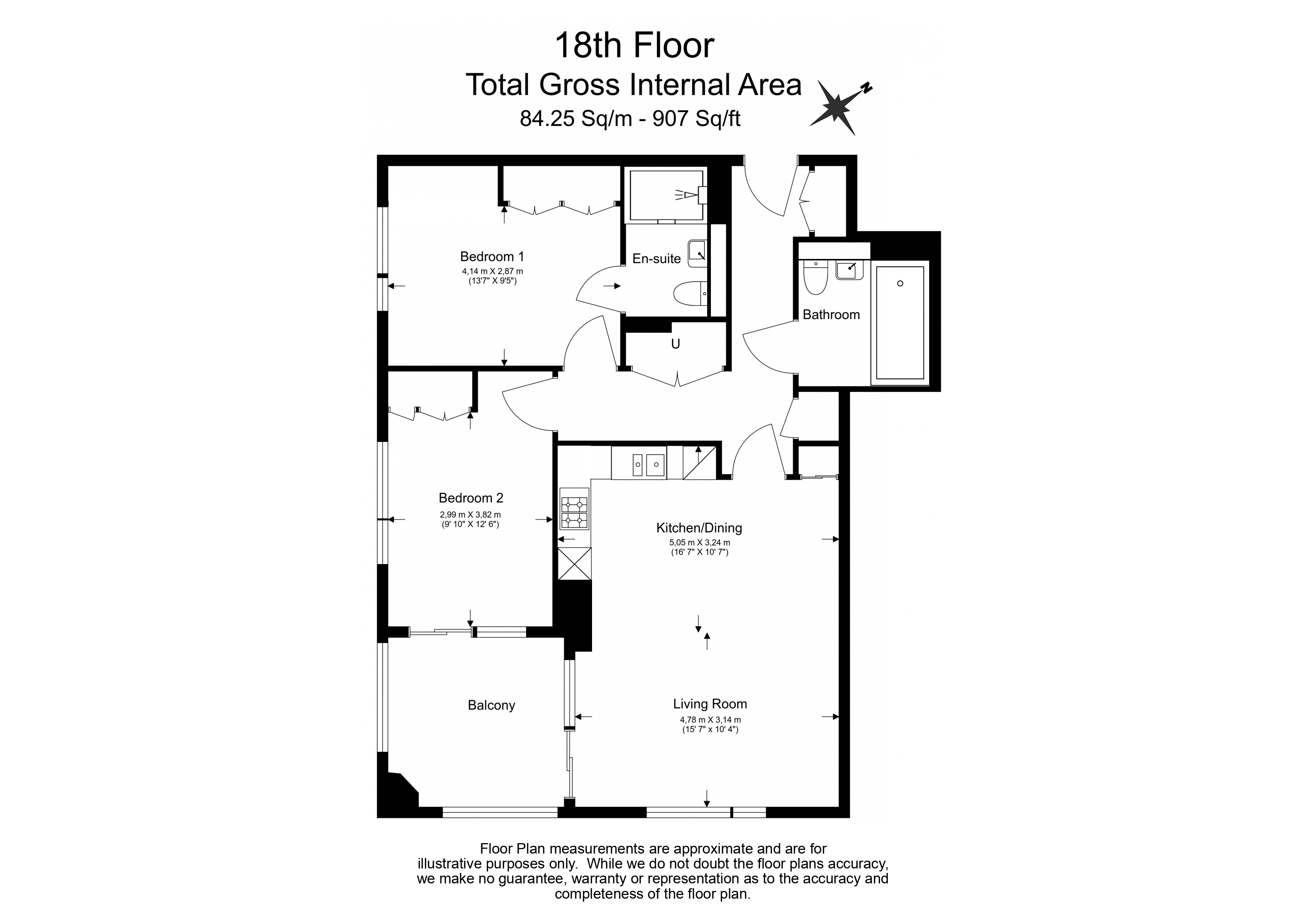 2  bedrooms flat to rent in Kings Tower, Chelsea creek, SW6-Floorplan