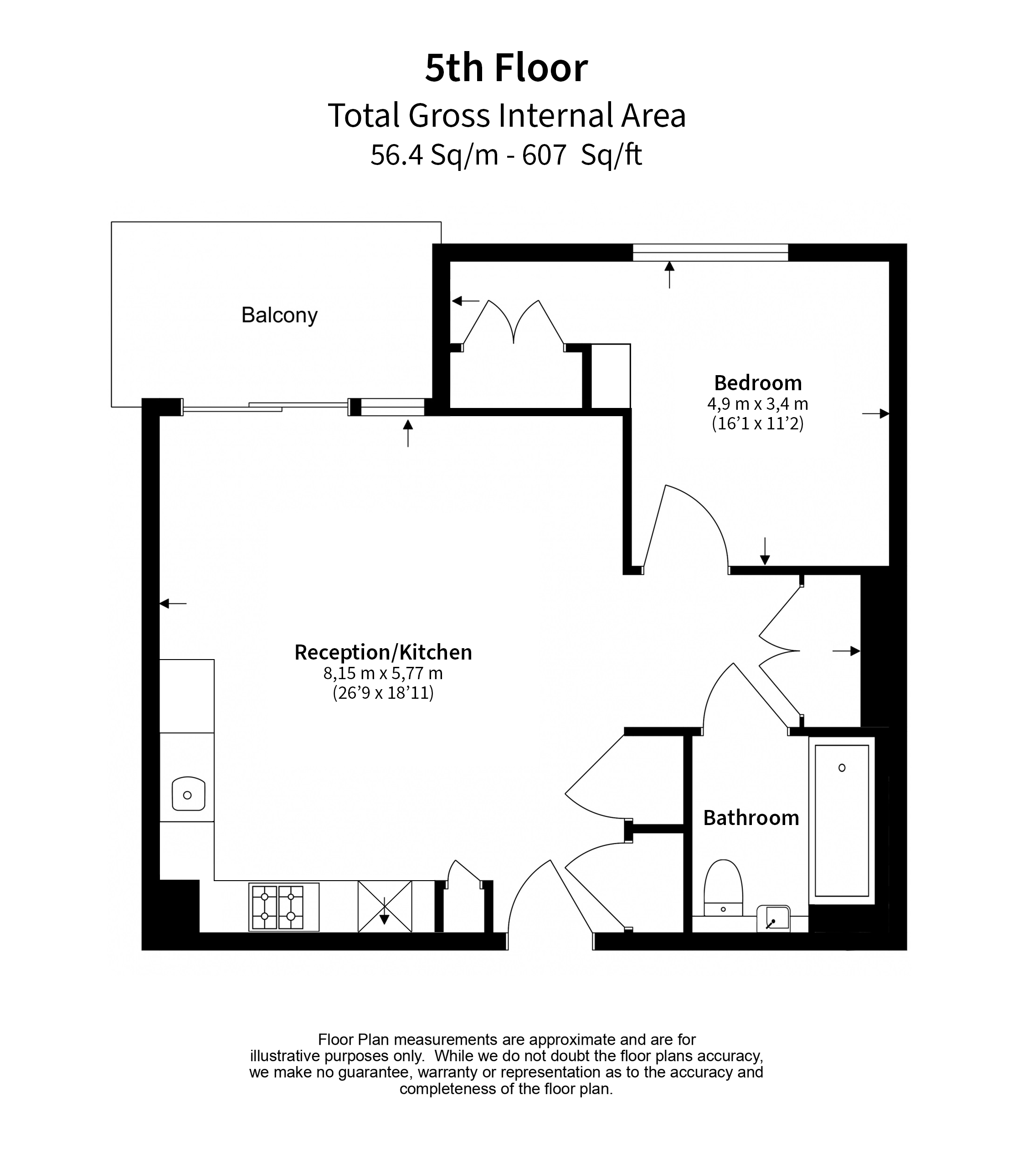 1  bedroom flat to rent in Sands End Lane, Imperial Wharf, SW6-Floorplan