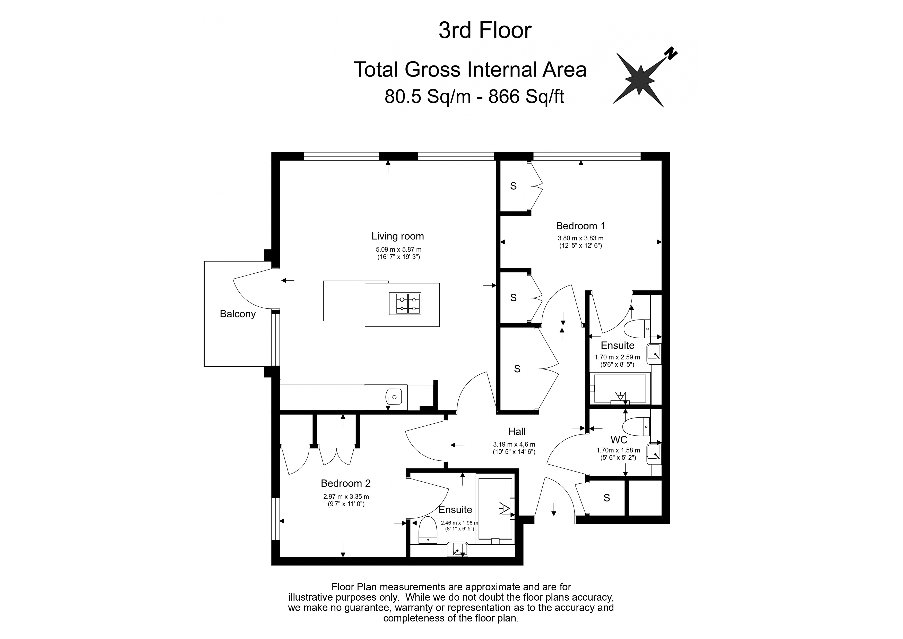 2  bedrooms flat to rent in Fairwater House, 1 Lockgate Road, SW6-Floorplan