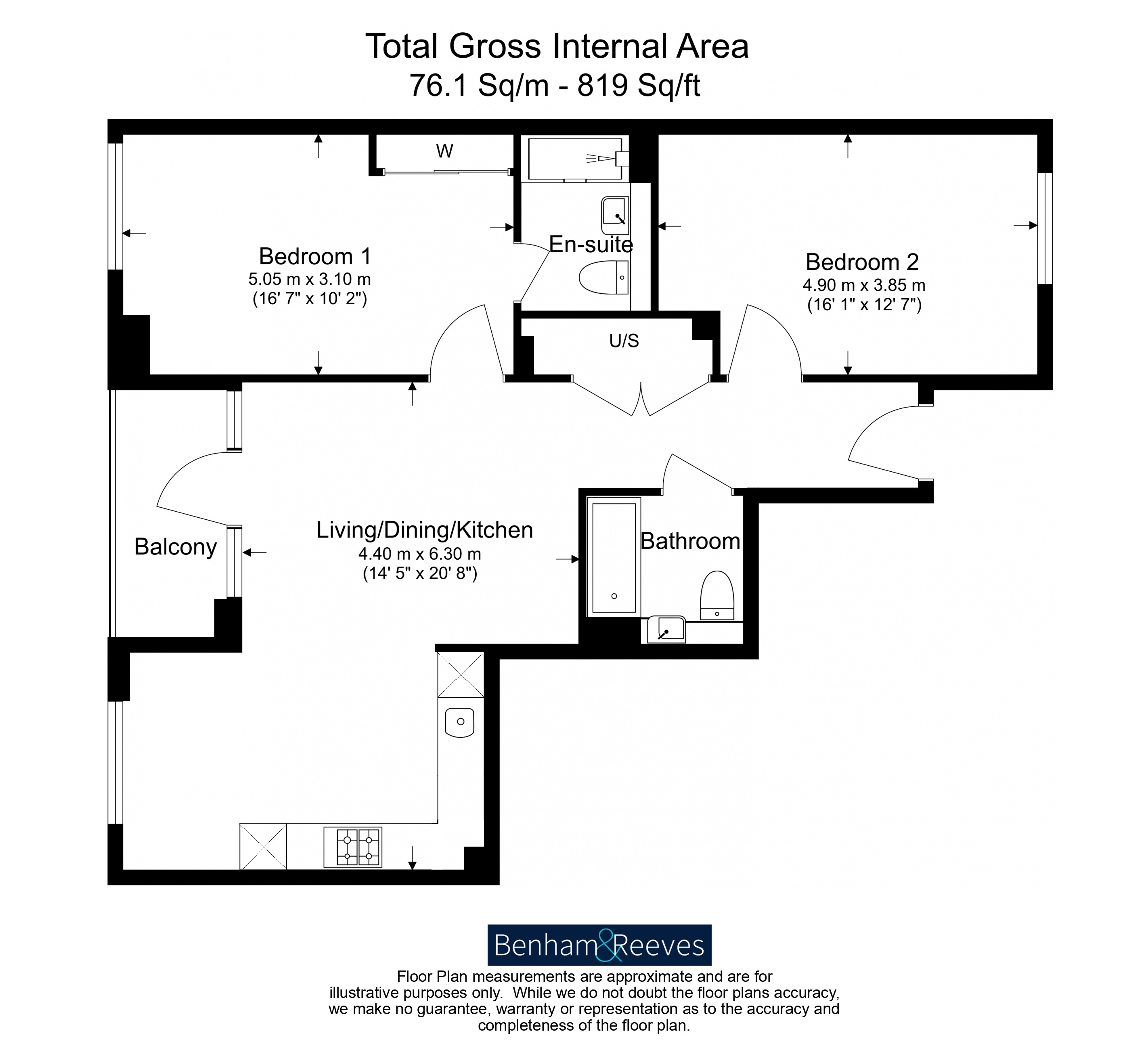 2  bedrooms flat to rent in Eddington, Cambridge, CB3-Floorplan