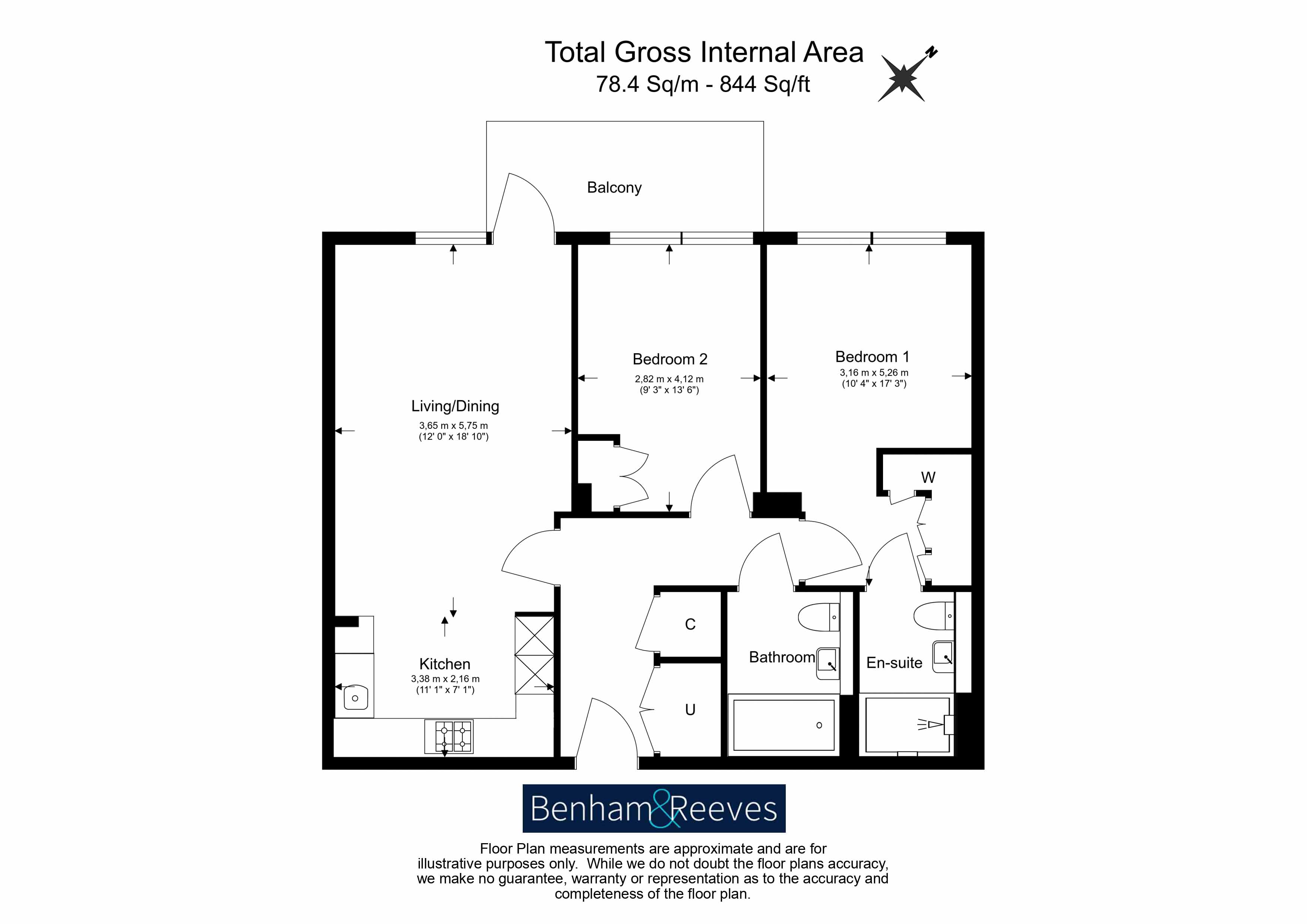 2  bedrooms flat to rent in Westwood Building, Lockgate Road, SW6-Floorplan