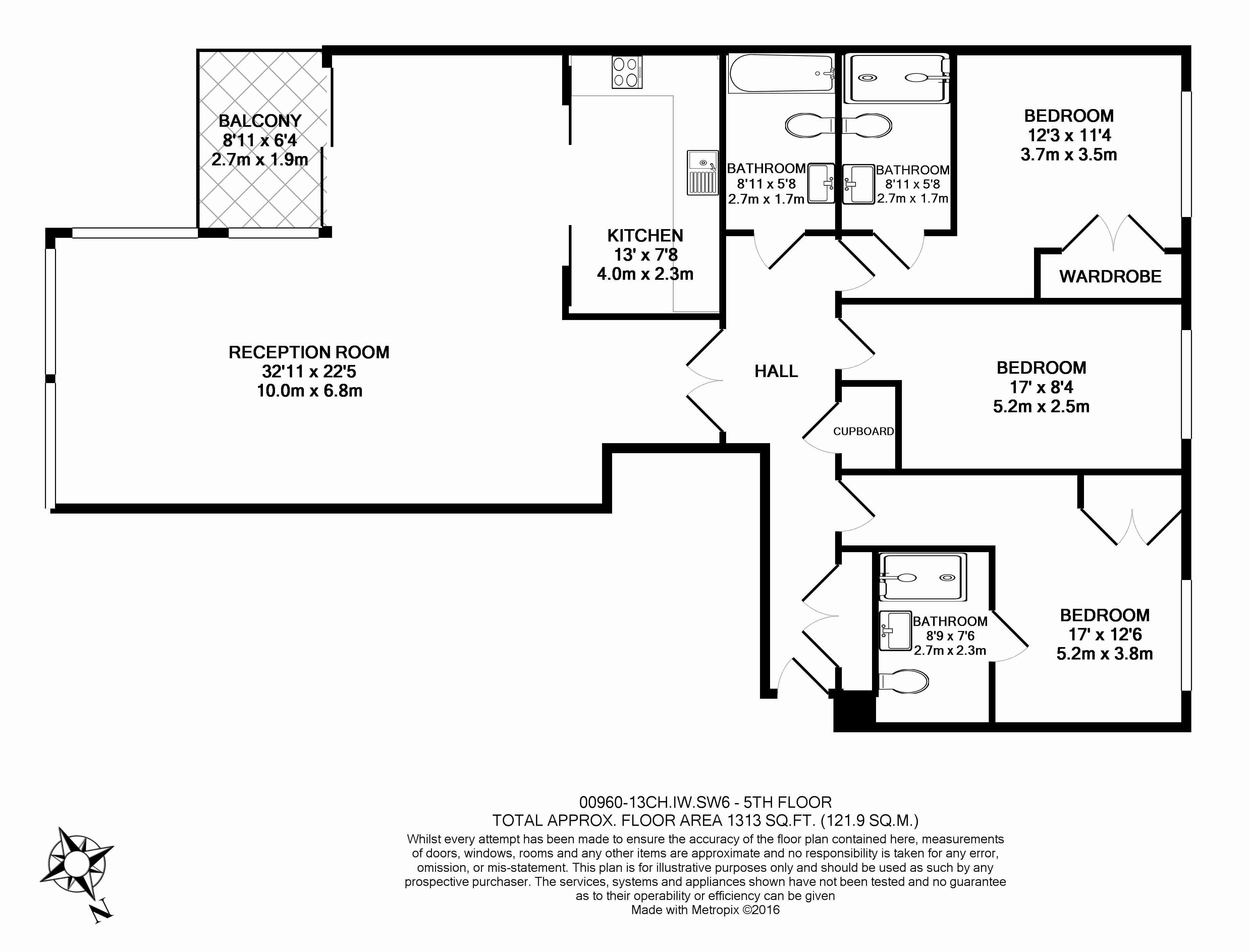 3 bedrooms flat to rent in Lensbury Avenue, Fulham, SW6-Floorplan